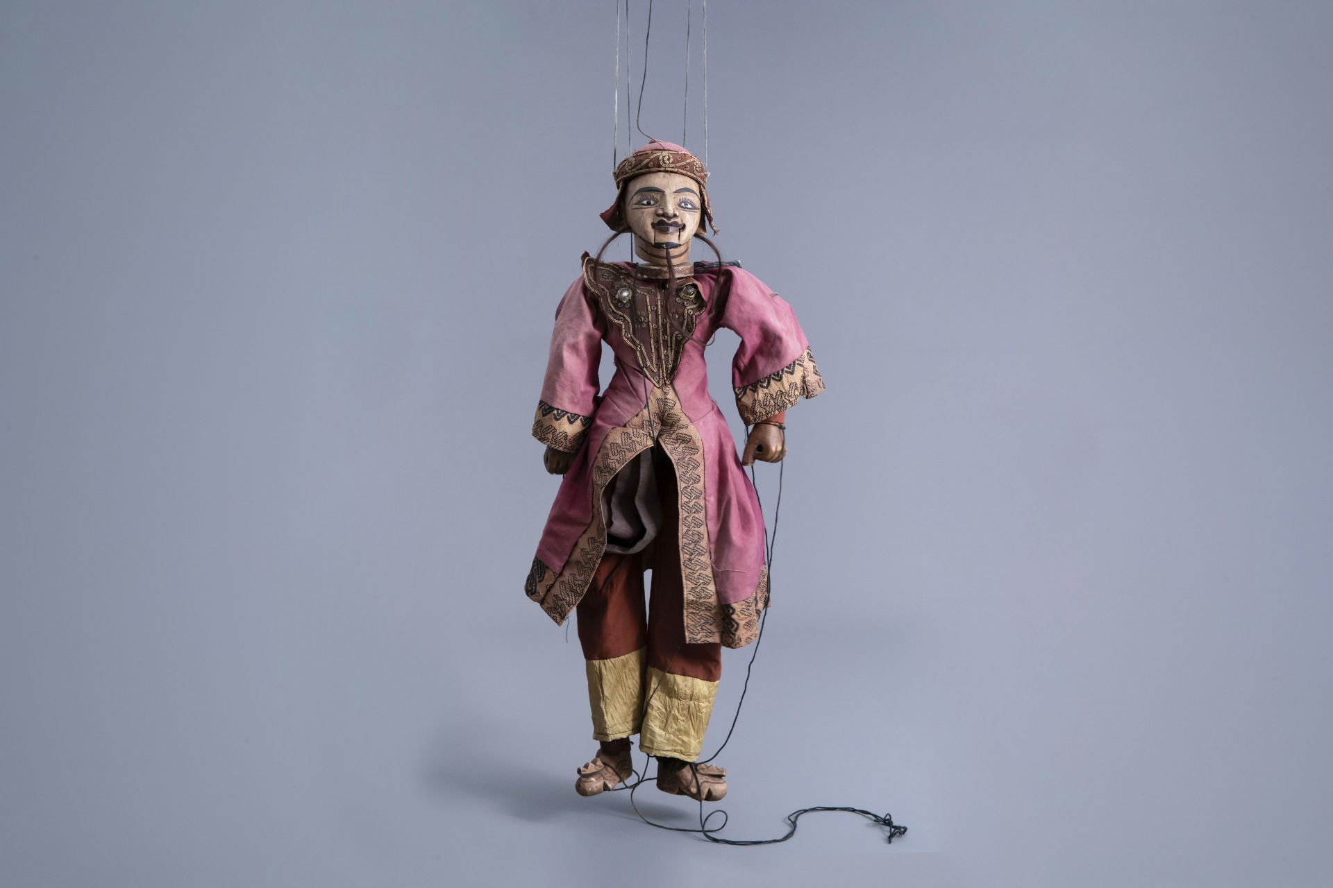 A Javanese wooden theater doll, Indonesia, 20th C.