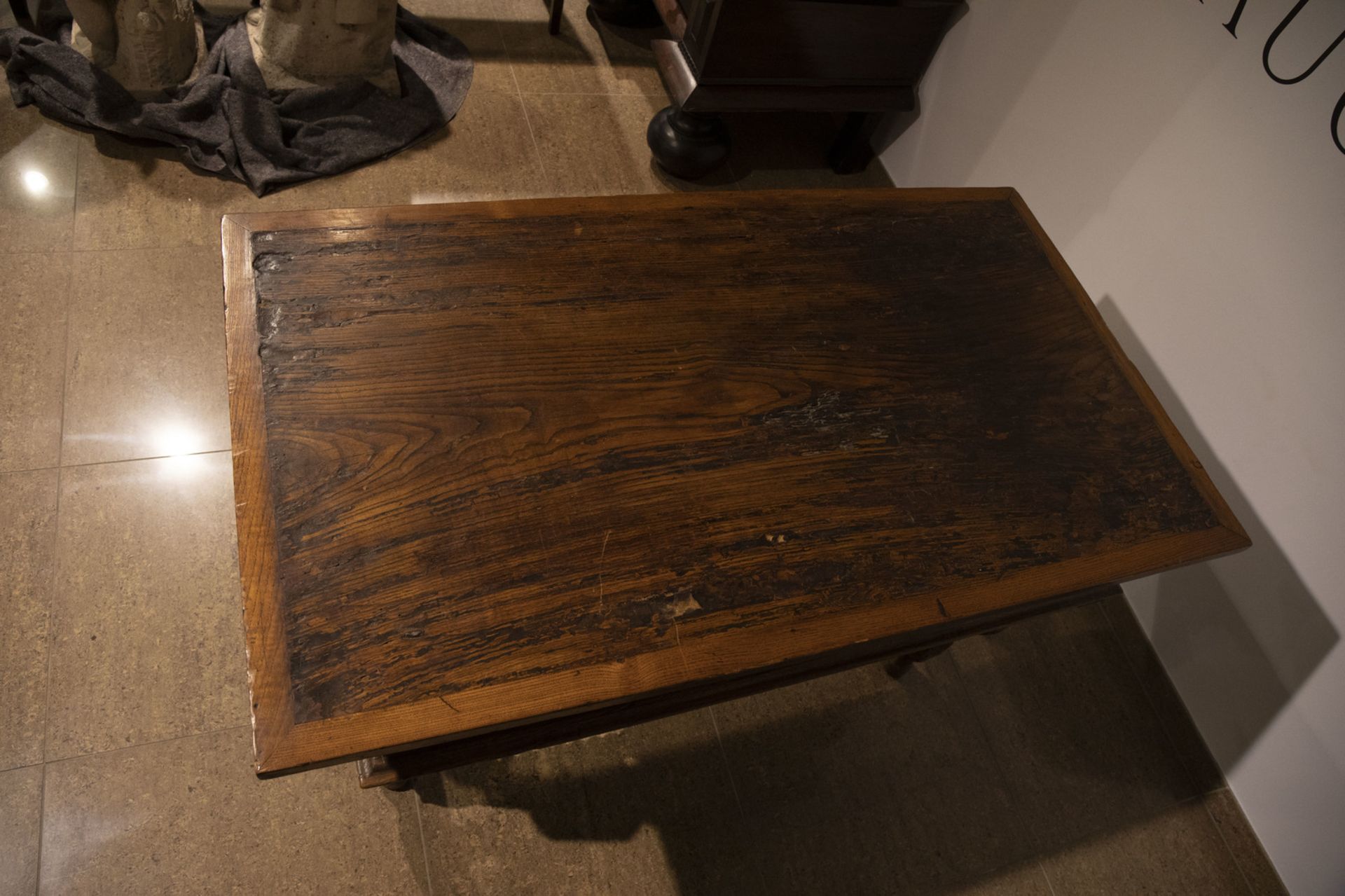 A most probably Portuguese Baroque wooden centre or library table, 17th C. and later - Image 7 of 7