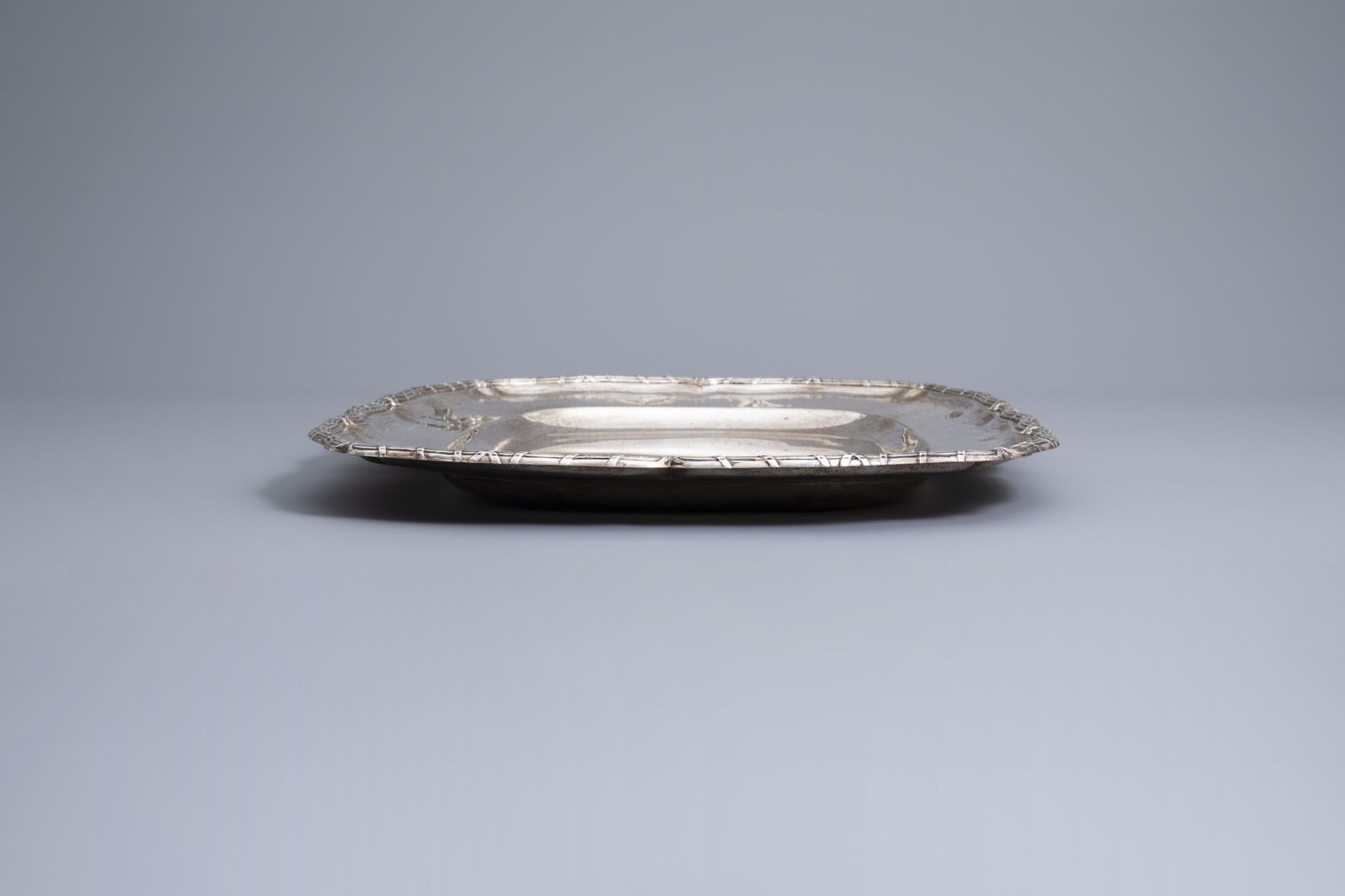 A Viennese silver tray in Louis XV style, 19th/20th C. - Image 8 of 8