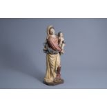 An Antwerp polychrome painted terracotta Virgin and Child, ca. 1700