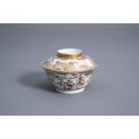 A Chinese famille rose 'hunting' bowl and cover, Qianlong