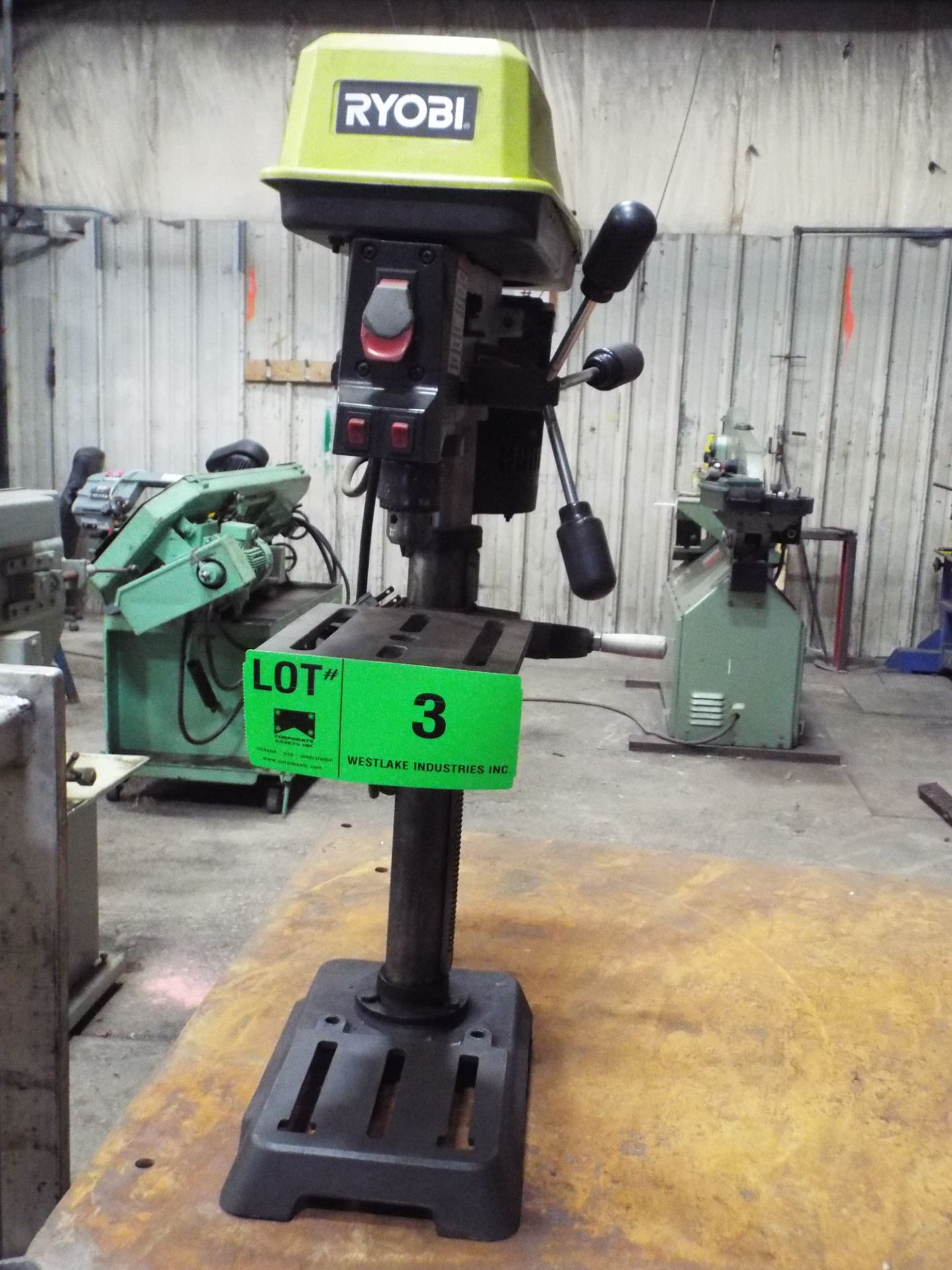 RYOBI DP103L 10" BENCH TYPE DRILL PRESS WITH LASER, S/N: N/A