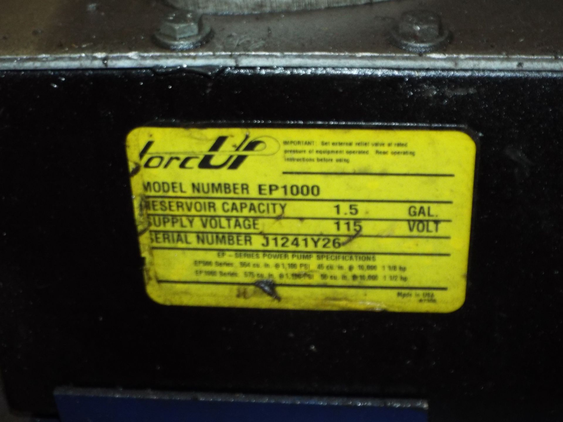 TORCUP EP1000 PORTABLE HYDRAULIC TORQUE WRENCH WITH 10,000 PSI MAX. WORKING PRESSURE - Image 4 of 4