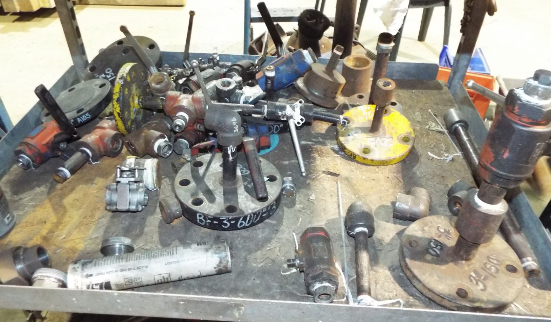 LOT/ CART WITH CONTENTS - SOCKETS, TOOLS, PIPE FITTINGS, HARDWARE AND TEST FIXTURES - Image 3 of 4