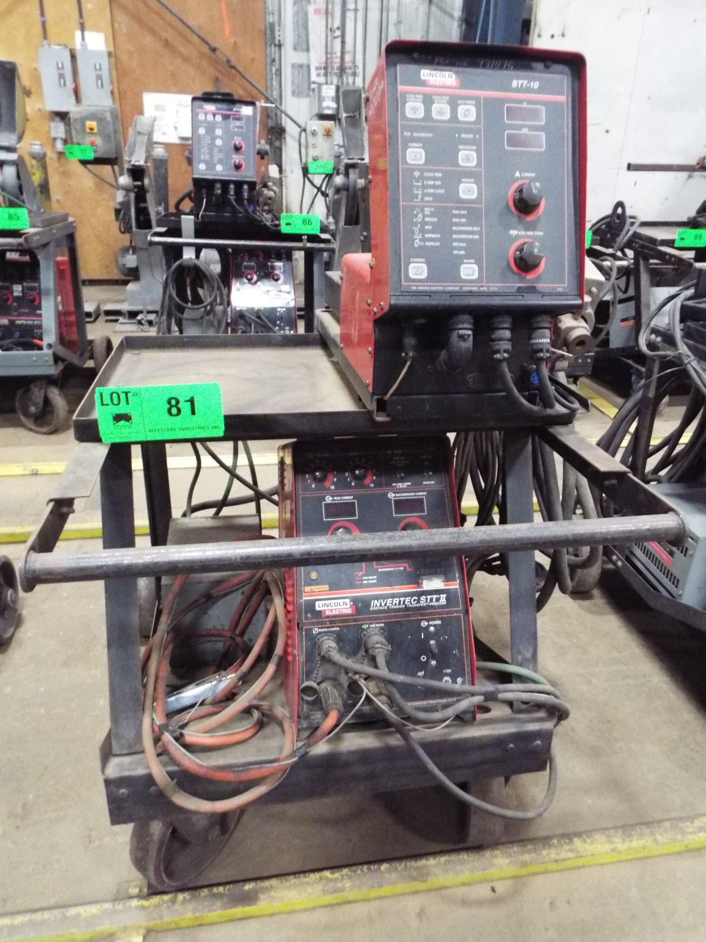 LINCOLN INVERTEC STT II DIGITAL MIG WELDER WITH LINCOLN STT-10 DIGITAL WIRE FEEDER, S/N: N/A