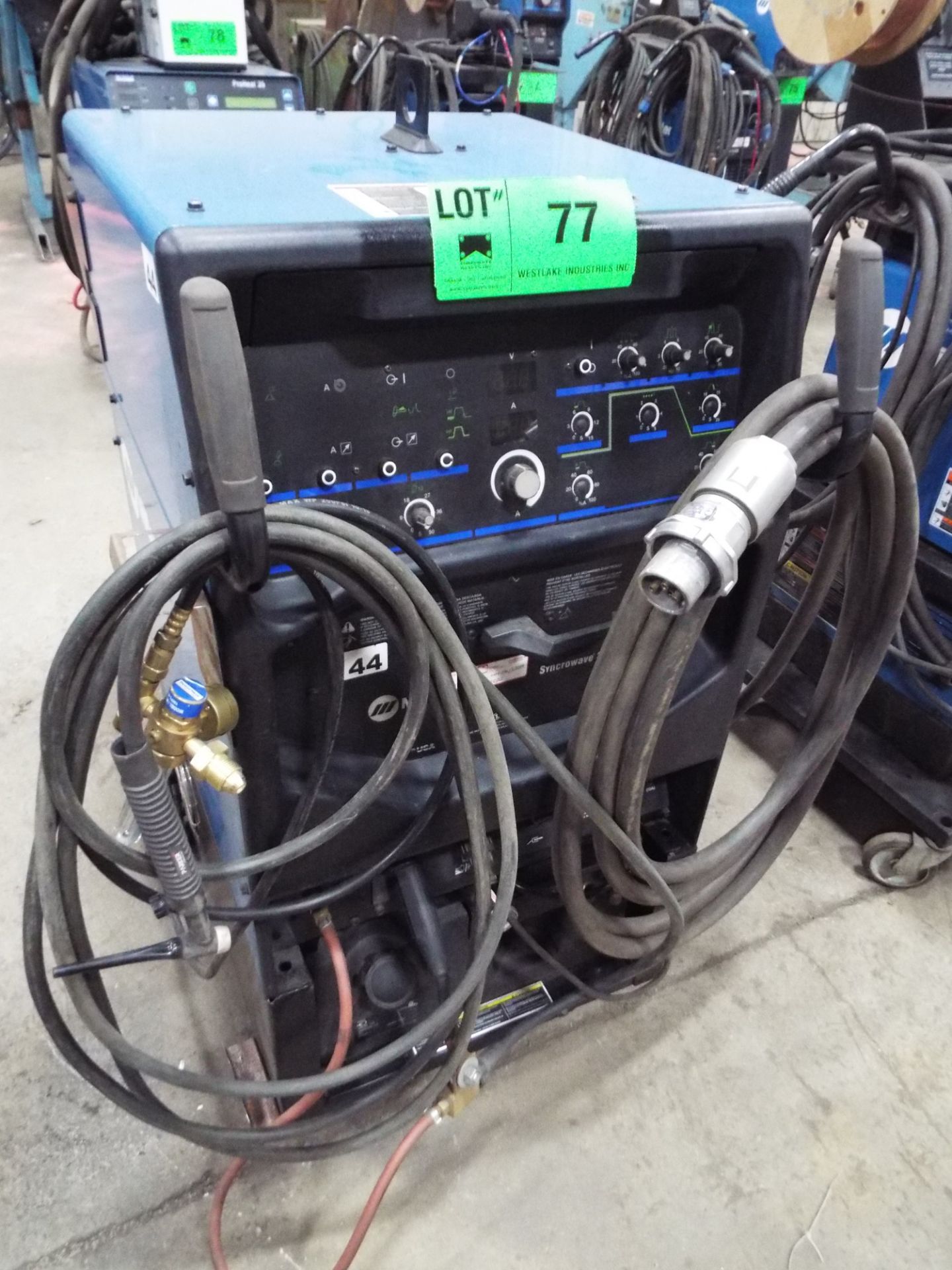 MILLER (2008) SYNCROWAVE 350LX DIGITAL TIG WELDER WITH CABLES & GUN, S/N: LJ420017L