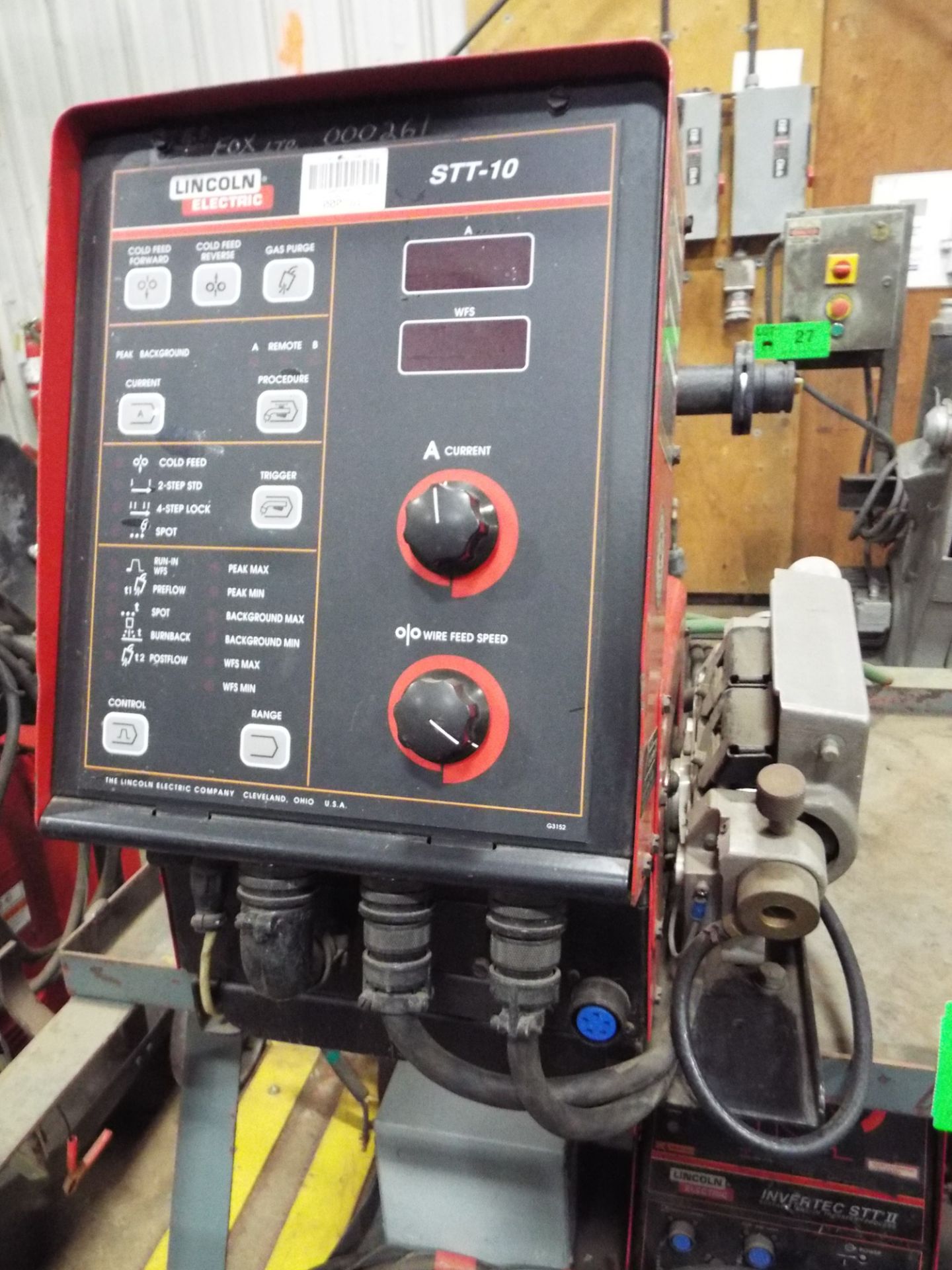 LINCOLN INVERTEC STT II DIGITAL MIG WELDER WITH LINCOLN STT-10 DIGITAL WIRE FEEDER, S/N: N/A - Image 2 of 3