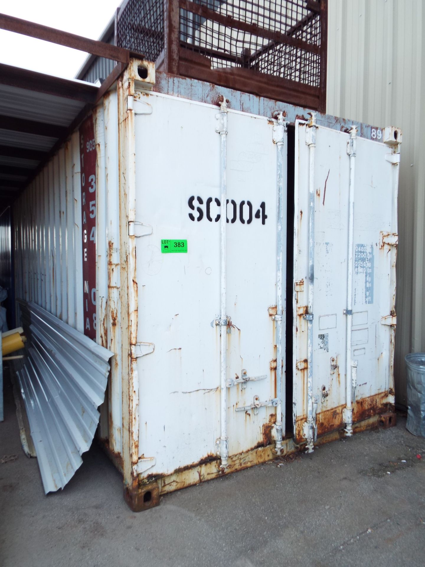 MFG. UNKNOWN 20' SEA CONTAINER, S/N: N/A (CI) (DELAYED DELIVERY)