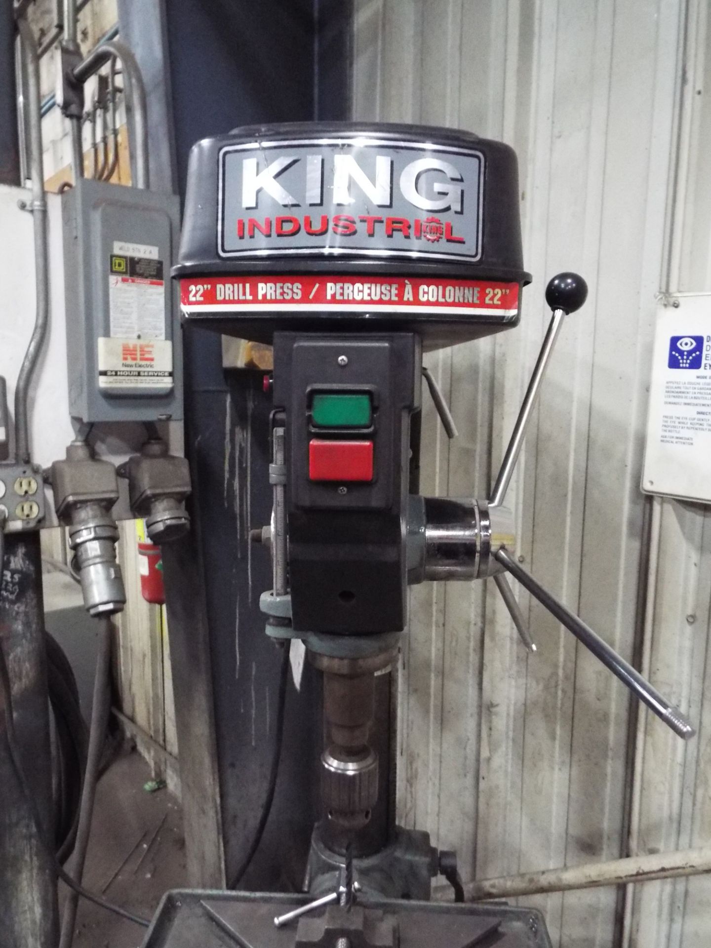 KING INDUSTRIAL 22" FLOOR TYPE DRILL PRESS WITH 16"X18" TABLE, SPEEDS TO 4200 RPM, S/N: N/A [RIGGING - Image 2 of 3