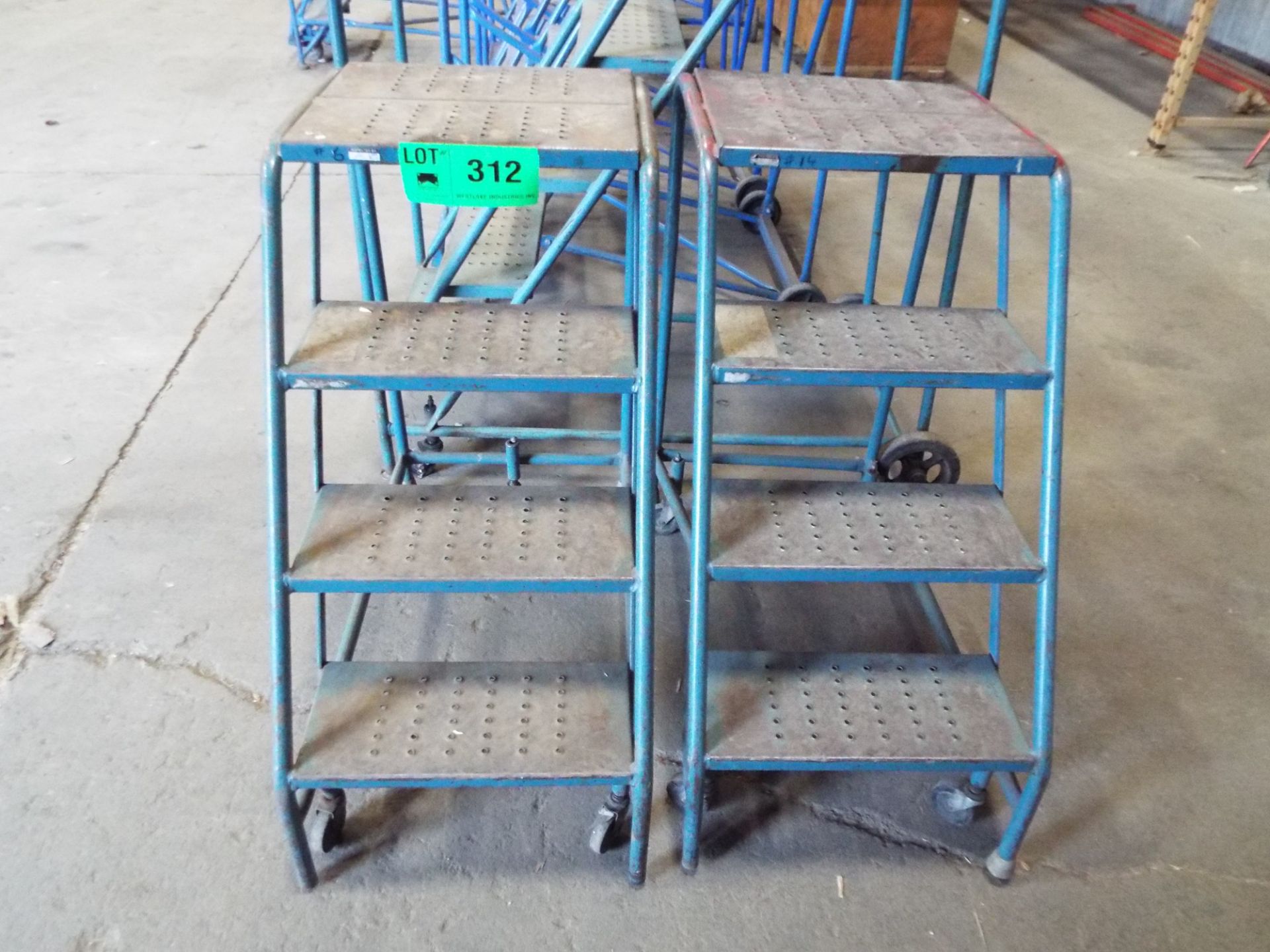 LOT/ (2) 36" ROLLING STEP LADDERS