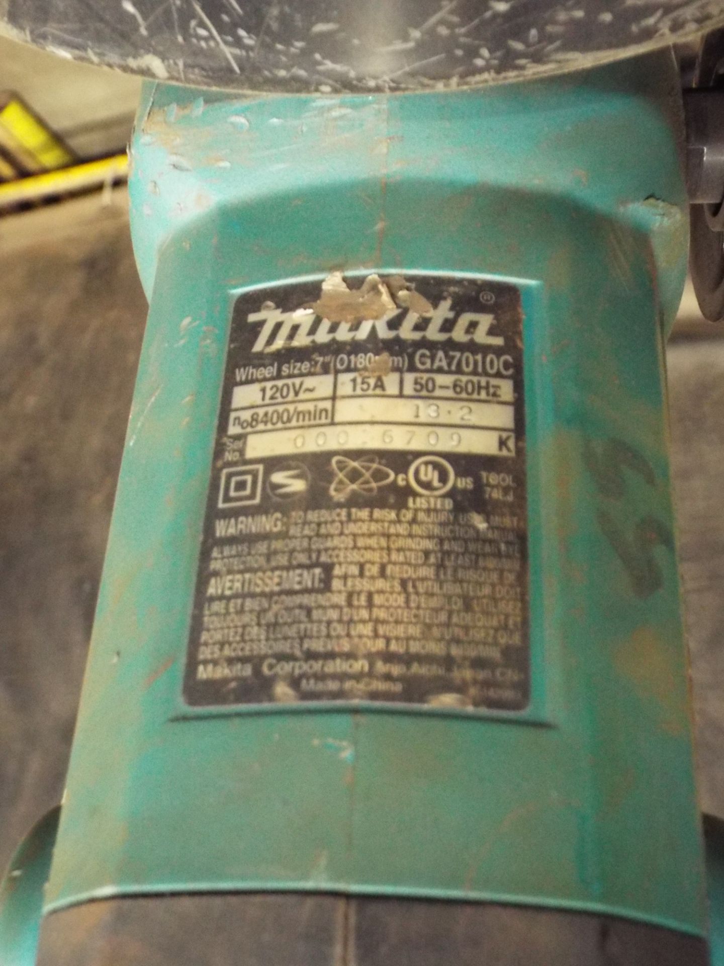 LOT/ (2) MAKITA 7" ELECTRIC ANGLE GRINDERS - Image 2 of 2