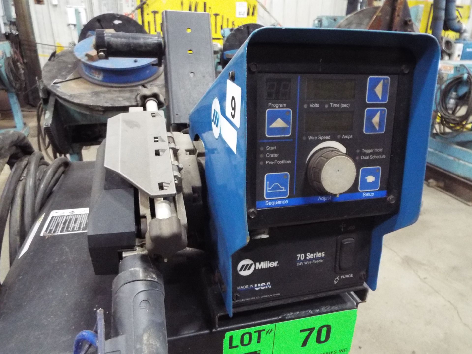 MILLER (2006) XMT 304 CC/CV MIG WELDER WITH MILLER 70 SERIES 24V WIRE FEEDER, MILLER COOLMATE 3 - Image 2 of 4