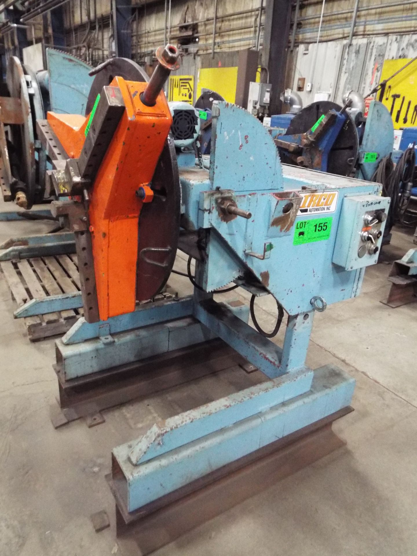 IRCO 1500 4X4 TILT & ROTATE WELDING POSITIONER WITH 13,000 LB. MAX. CAPACITY, MANUAL ELEVATION,