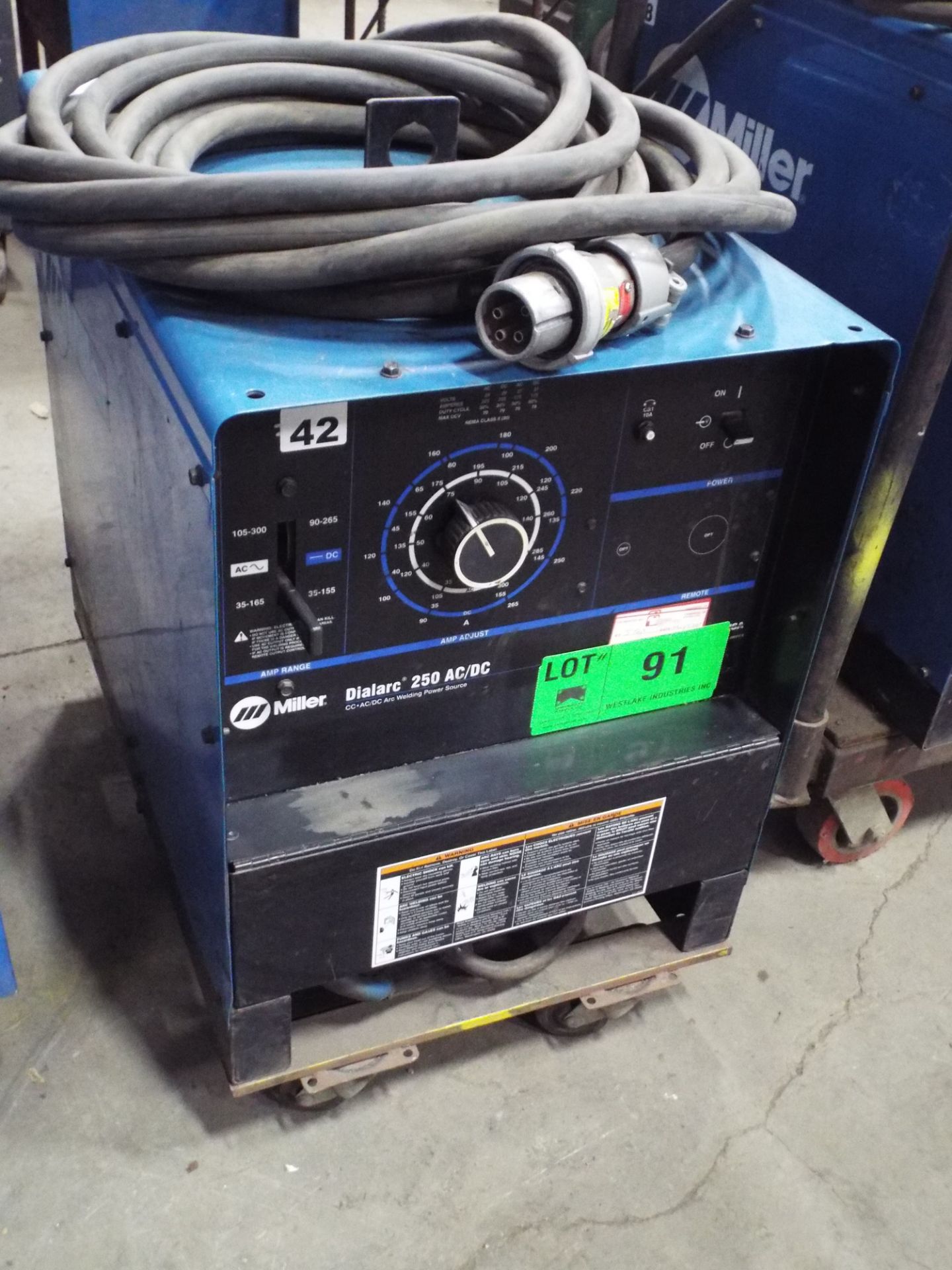 MILLER DIALARC 250 AC/DC WELDING POWER SOURCE, S/N: N/A