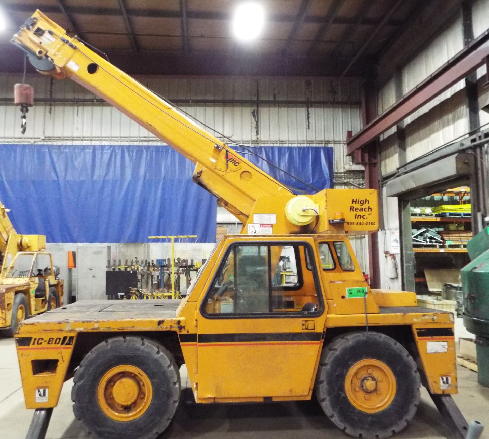 BRODERSON IC-80-2D DIESEL POWERED INDUSTRIAL CARRY DECK CRANE WITH 12,000 LB. CAPACITY 24' MAX. BOOM - Image 2 of 10