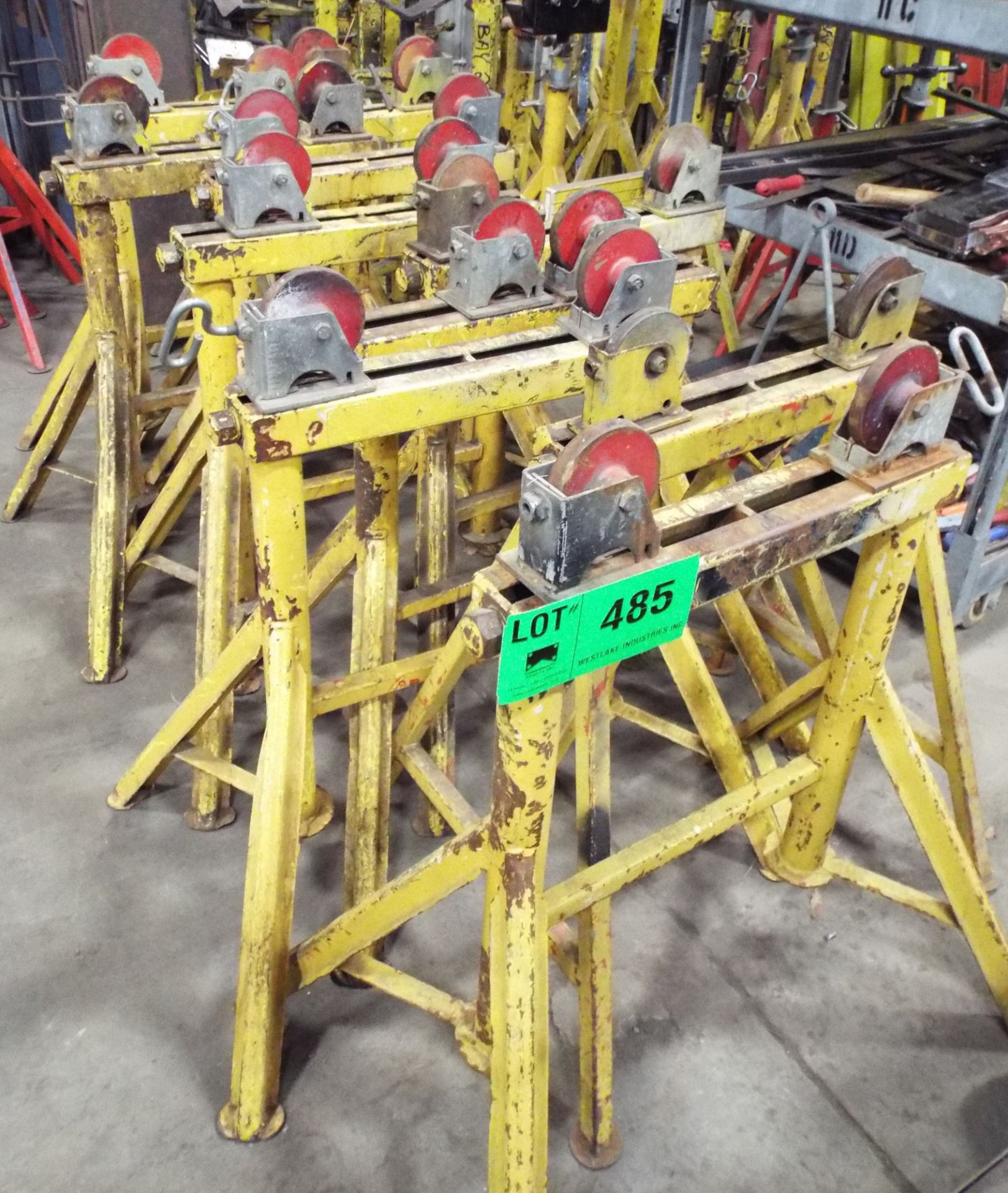 LOT/ ADJUSTABLE PIPE ROLLER STANDS