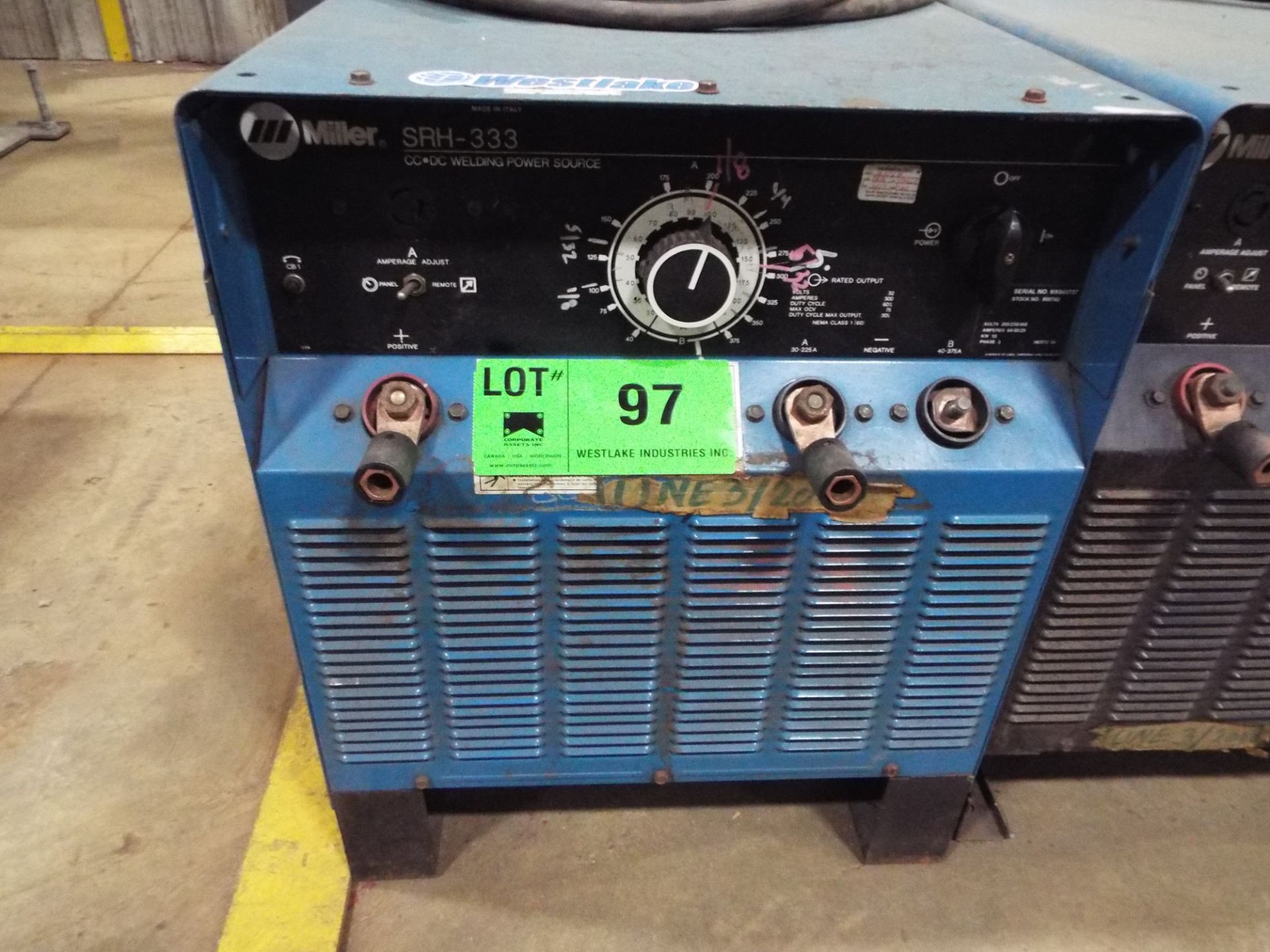 LOT/ MILLER SRH-33 WELDING POWER SOURCE & MILLER SRH-444 WELDING POWER SOURCE - Image 2 of 3