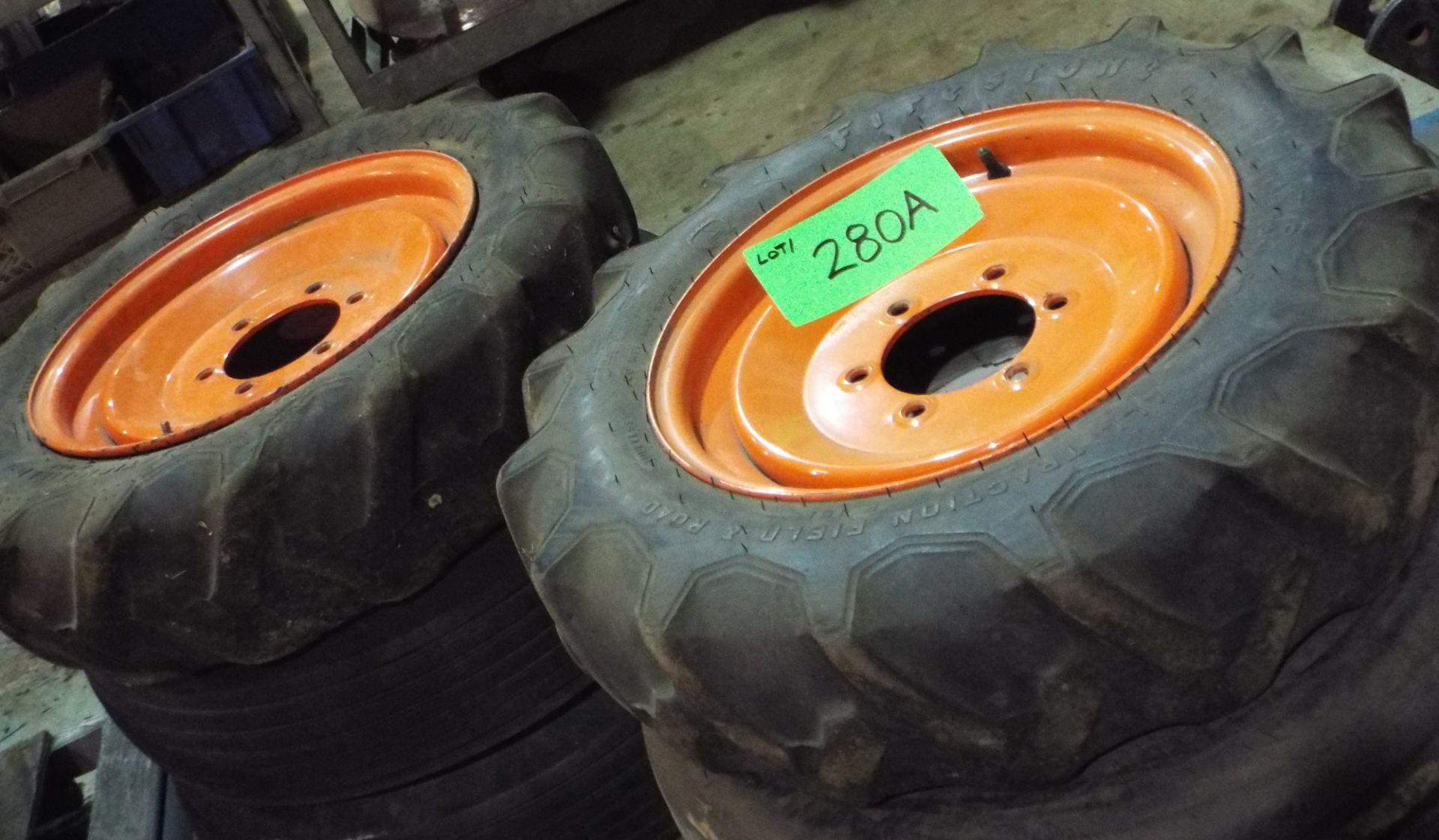 LOT/ KUBOTA SPARE TIRES WITH HUBS - Image 2 of 3