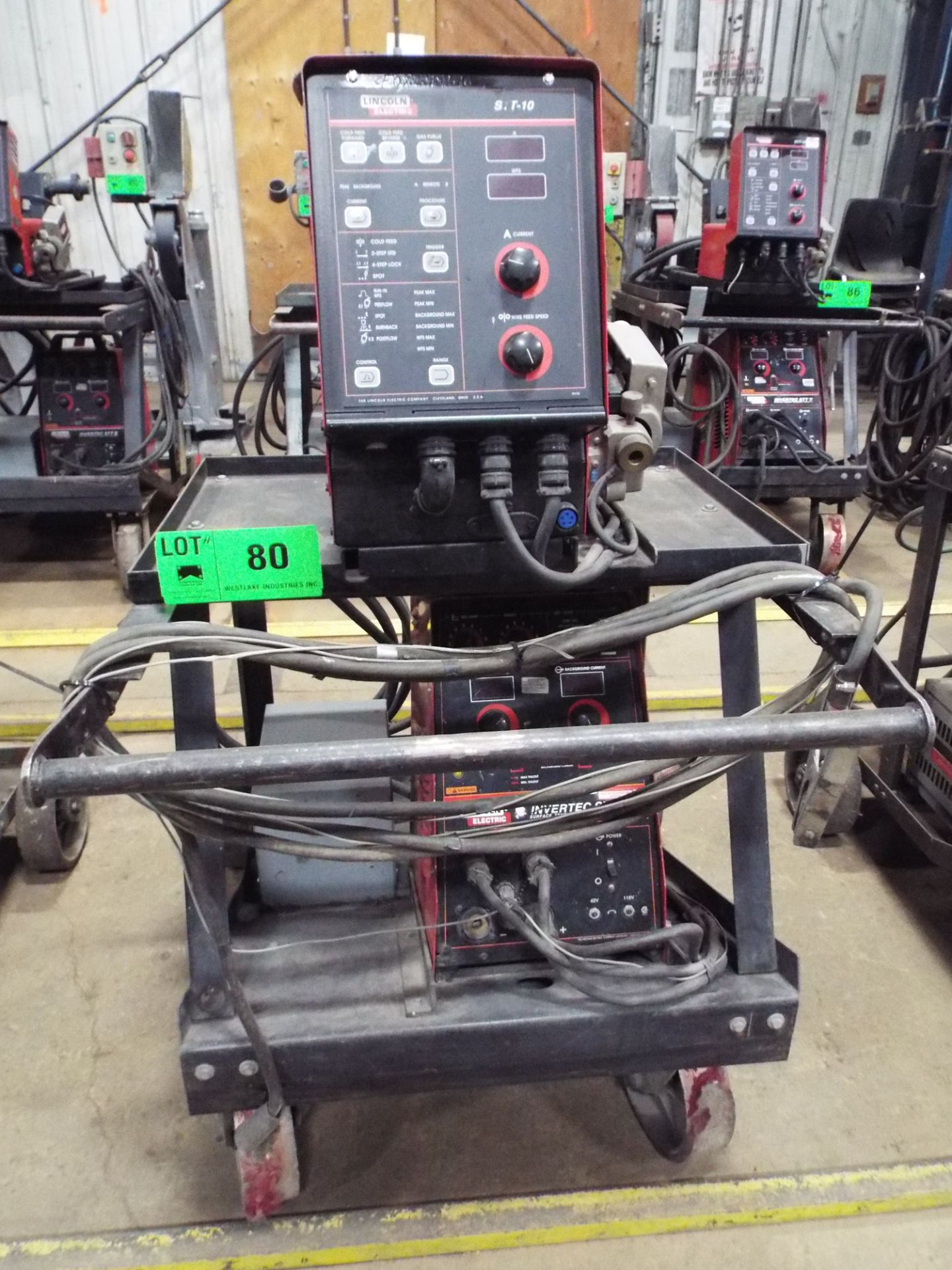 LINCOLN INVERTEC STT II DIGITAL MIG WELDER WITH LINCOLN STT-10 DIGITAL WIRE FEEDER, S/N: N/A