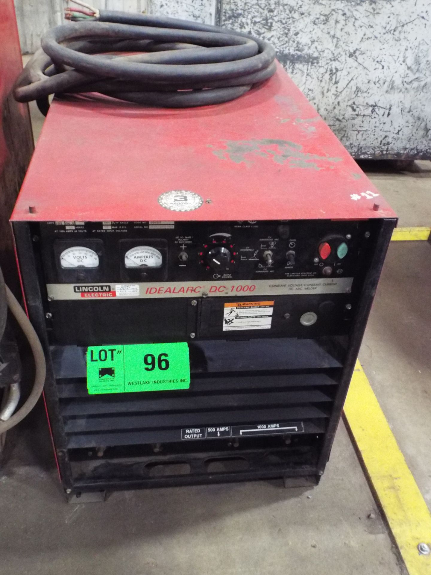 LINCOLN IDEALARC DC-1000 WELDING POWER SOURCE, S/N: N/A