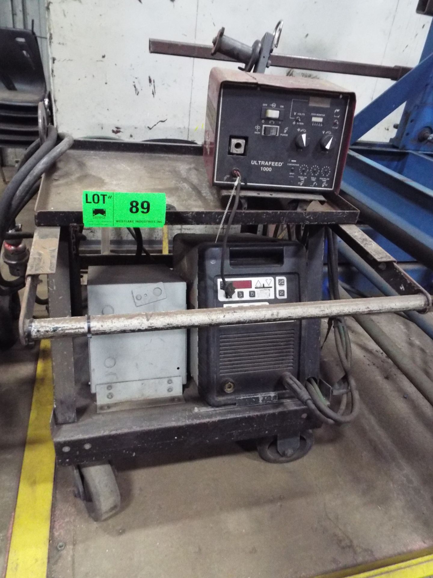 HOBART ULTRAFLEX 350 DIGITAL MIG WELDER WITH THERMAL ARC ULTRAFEED 1000 DIGITAL WIRE FEEDER, S/N: