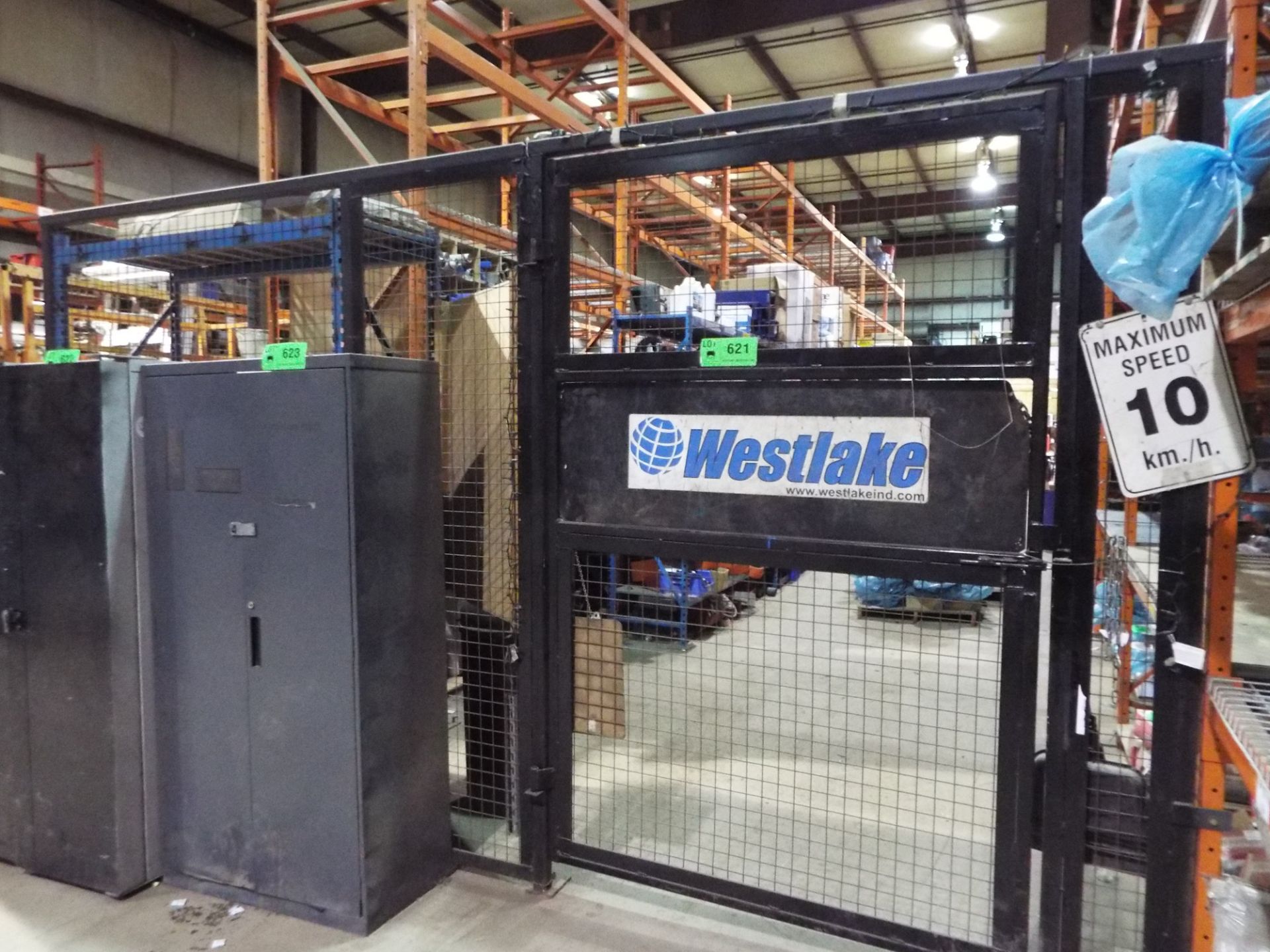 SECURITY CAGE APPROX. 14.5' W X 73' L X 8.25' H (CI) (DELAYED DELIVERY) [RIGGING FEE FOR LOT #