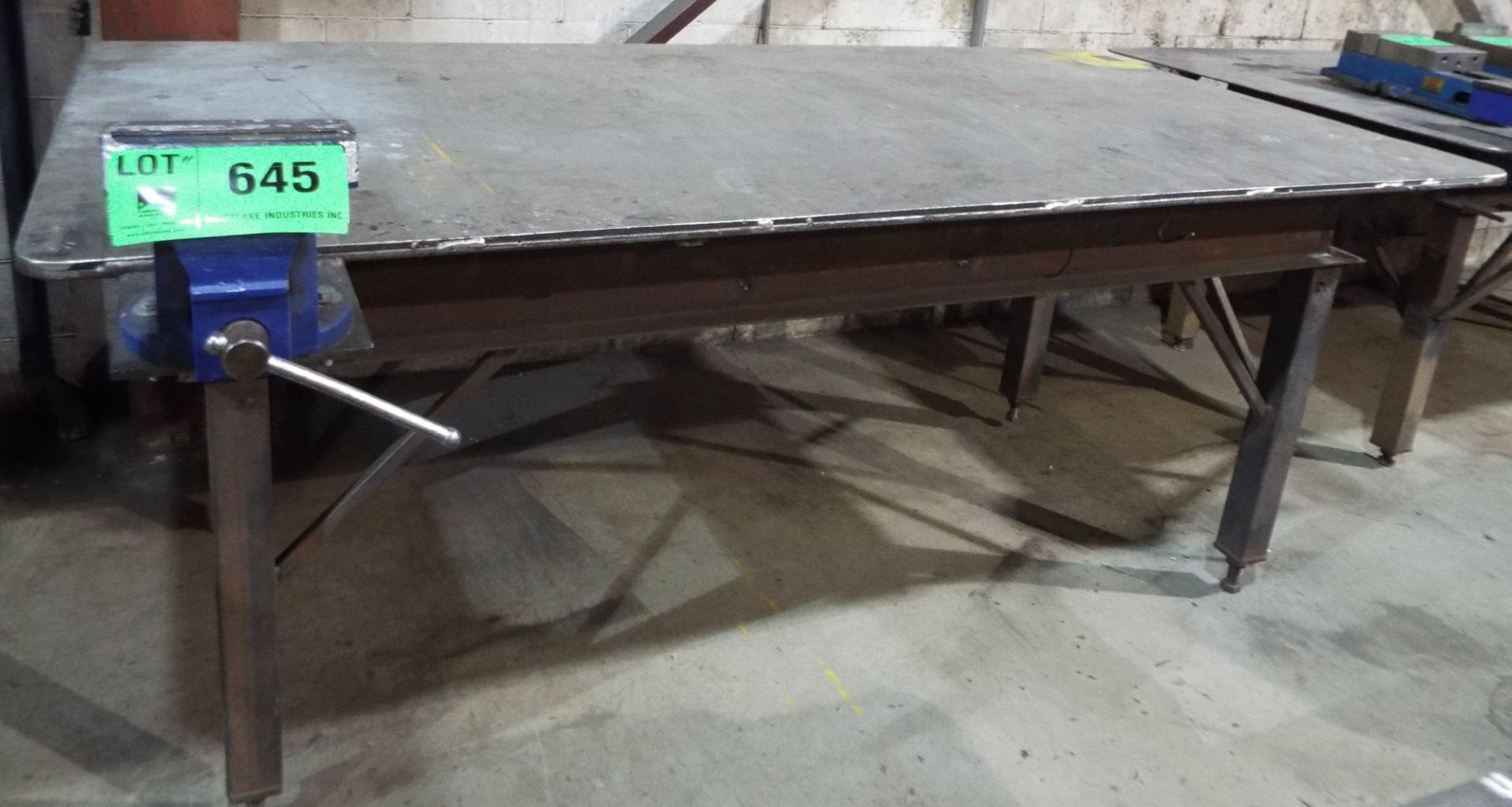 HEAVY DUTY STEEL WORK BENCH WITH VISE (DELAYED DELIVERY)