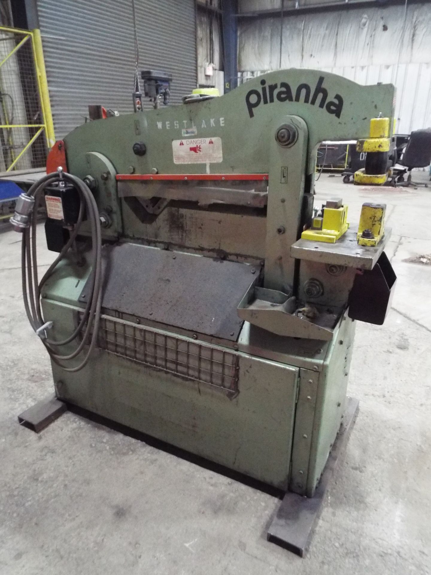 PIRANHA P50 HYDRAULIC IRON WORKER WITH 50 TON CAPACITY, 5" THROAT, 3.375" STROKE, 3 HP, PUNCH: 1-1/ - Image 3 of 6