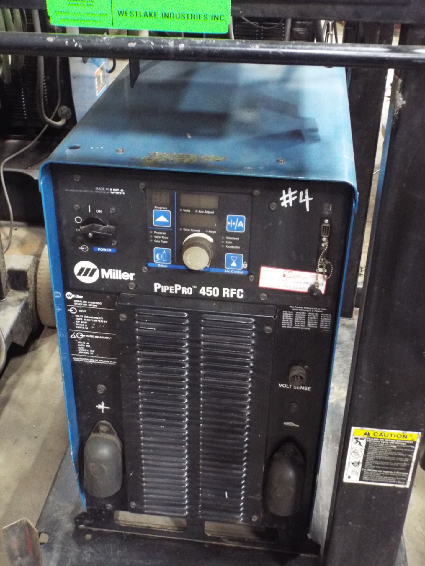 MILLER PIPEPRO 450 RFC DIGITAL MIG WELDER WITH MILLER PIPEPRO DX DIGITAL TWIN REEL WIRE FEEDER, - Image 3 of 3