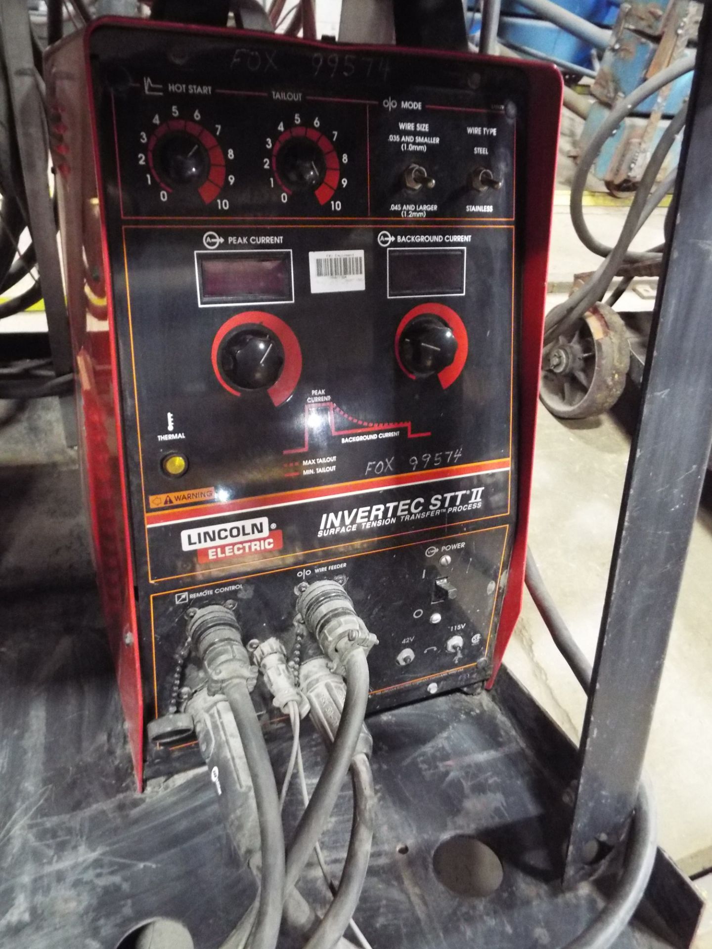 LINCOLN INVERTEC STT II DIGITAL MIG WELDER WITH LINCOLN STT-10 DIGITAL WIRE FEEDER, S/N: N/A - Image 3 of 3