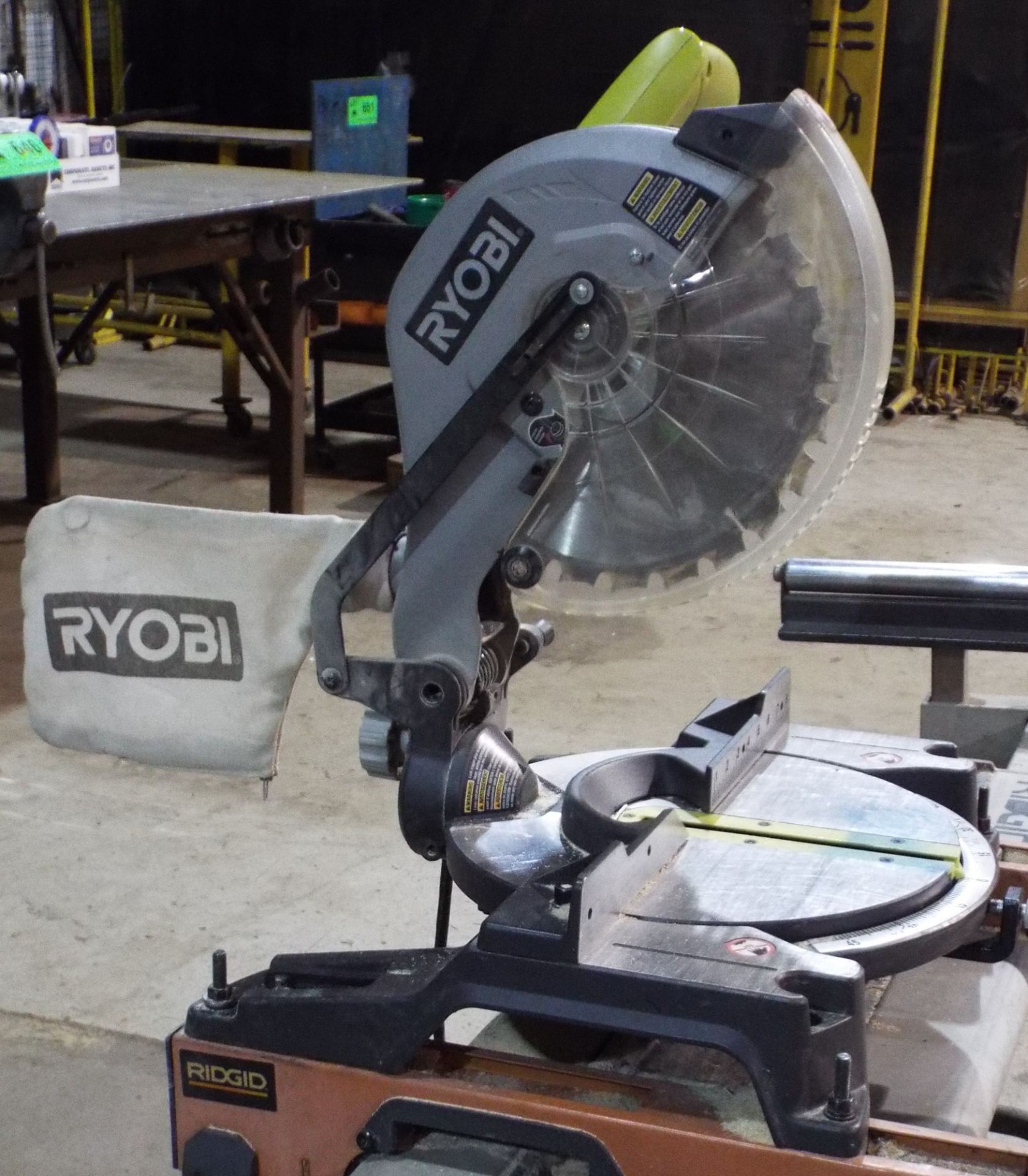 RYOBI 10” MITRE SAW WITH ROLLING STAND - Image 2 of 3