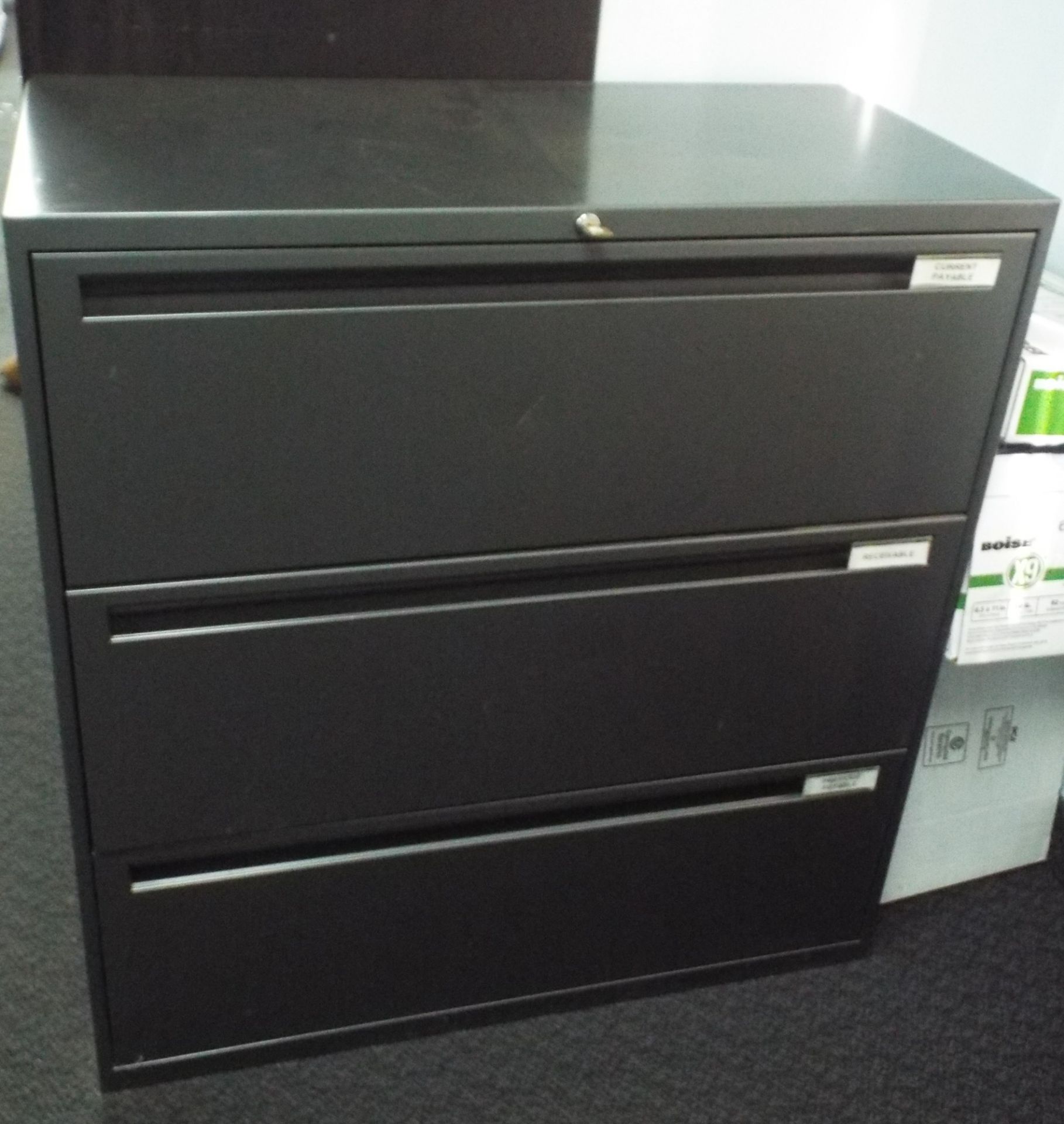 LOT/ (4) 3 DRAWER LATERAL FILE CABINETS - Image 2 of 3