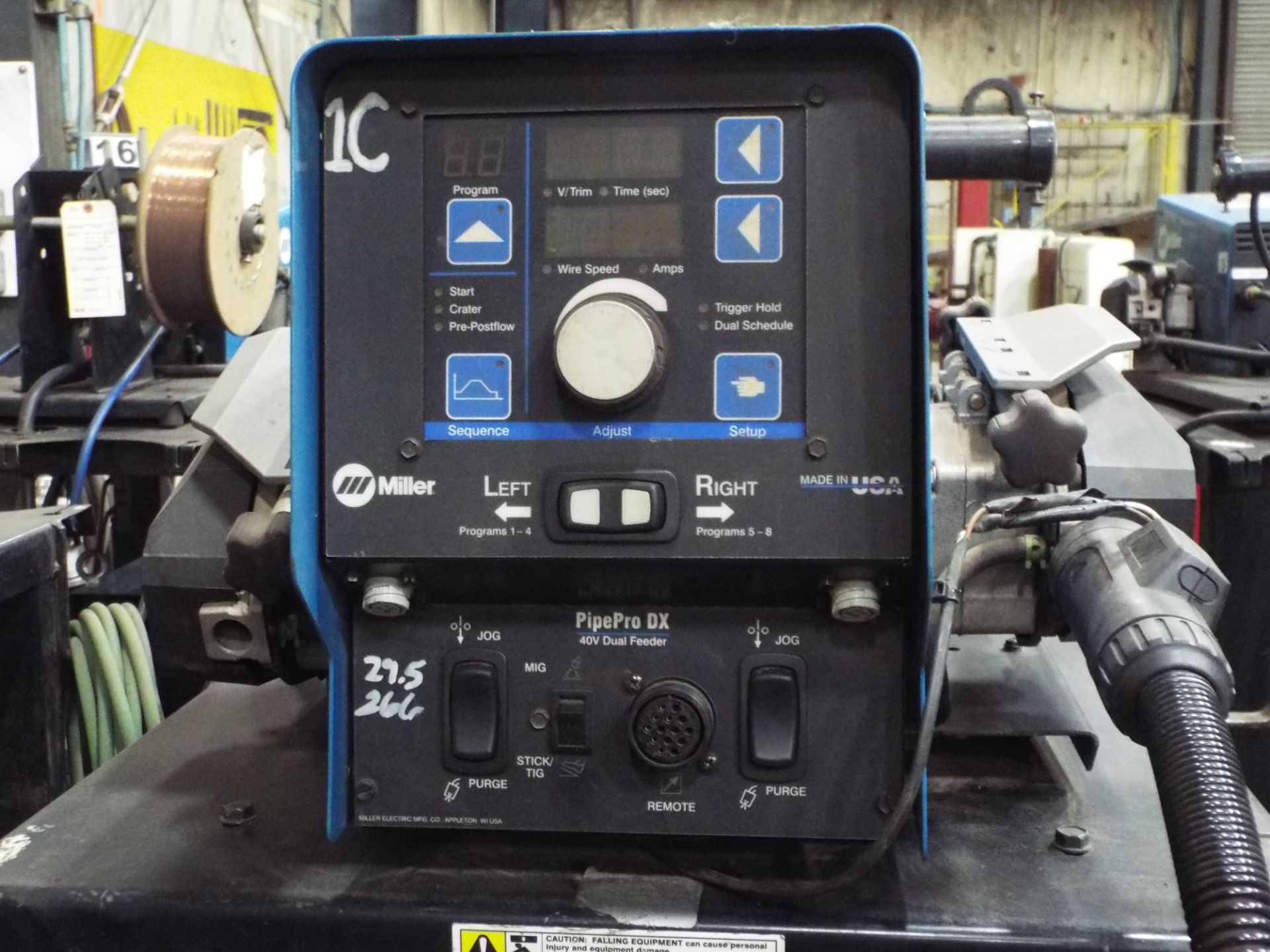 MILLER PIPEPRO 450 RFC DIGITAL MIG WELDER WITH MILLER PIPEPRO DX DIGITAL TWIN REEL WIRE FEEDER, - Image 2 of 3