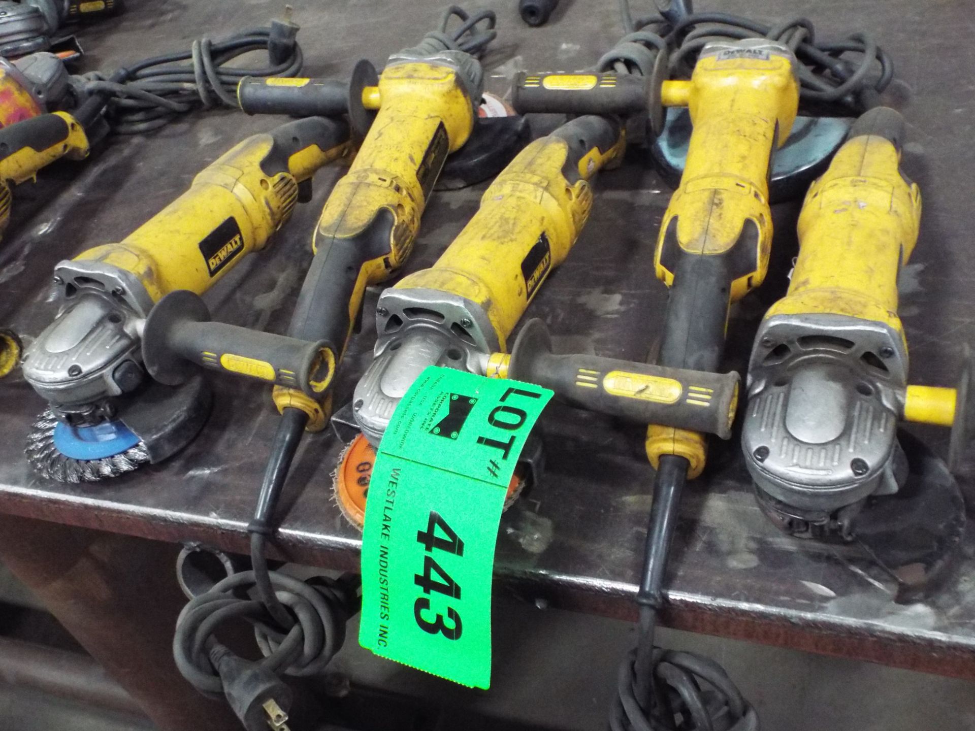 LOT/ (5) DEWALT 6" ELECTRIC ANGLE GRINDERS