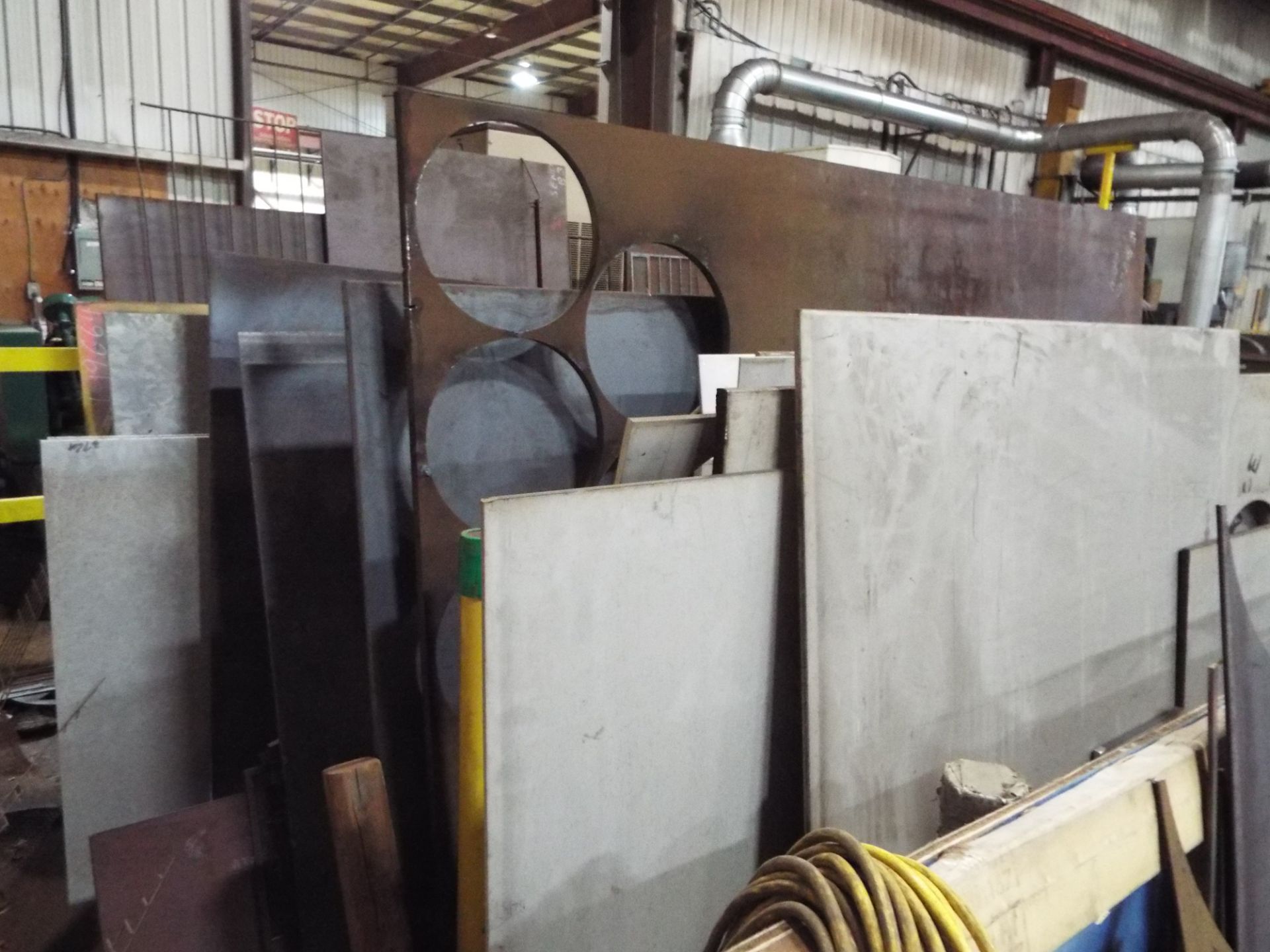 LOT/ FERROUS AND NON-FERROUS SURPLUS MATERIALS & CUT OFFS WITH MATERIAL RACK (CI) - Image 3 of 3