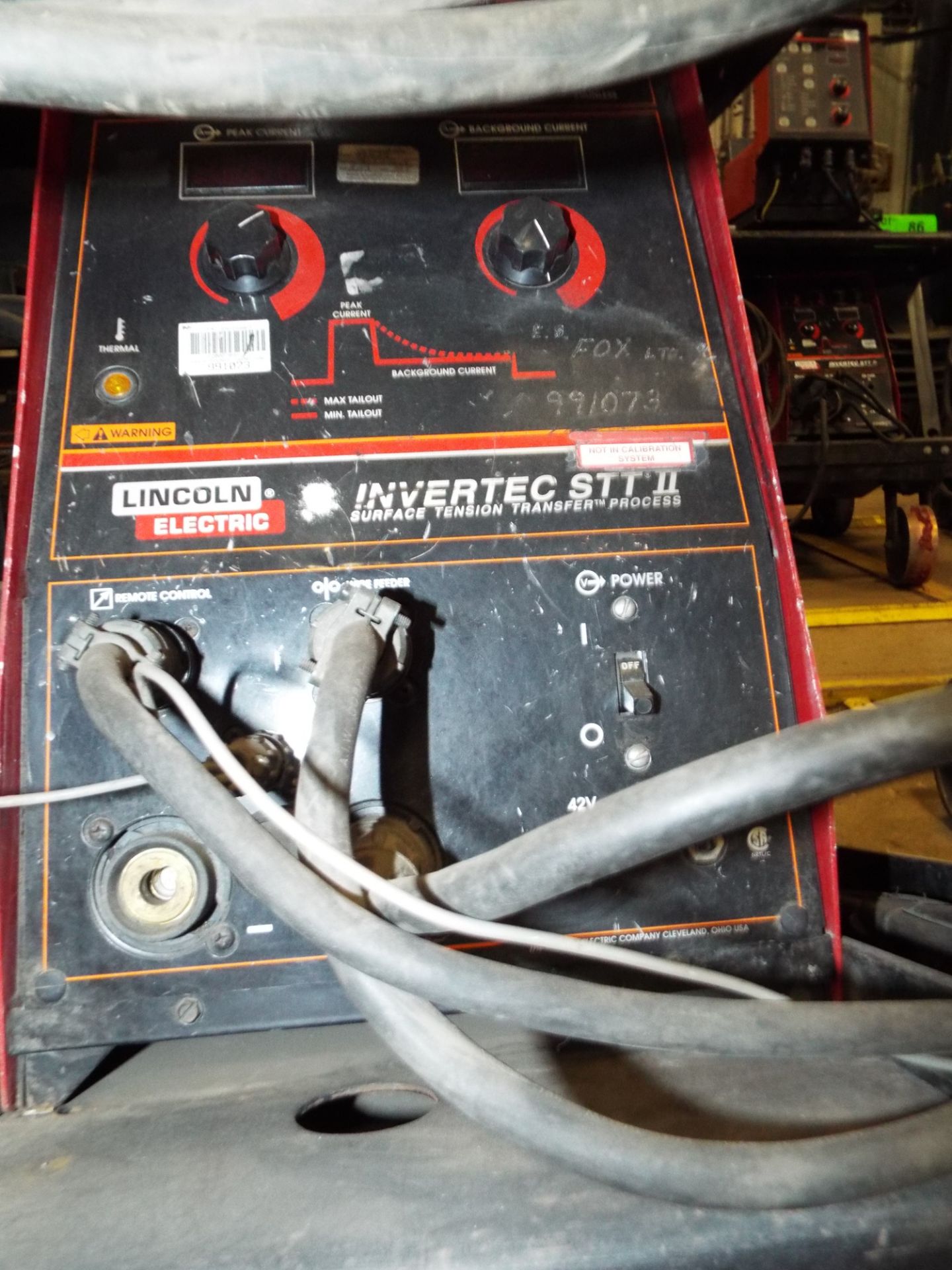 LINCOLN INVERTEC STT II DIGITAL MIG WELDER WITH LINCOLN STT-10 DIGITAL WIRE FEEDER, S/N: N/A - Image 3 of 3