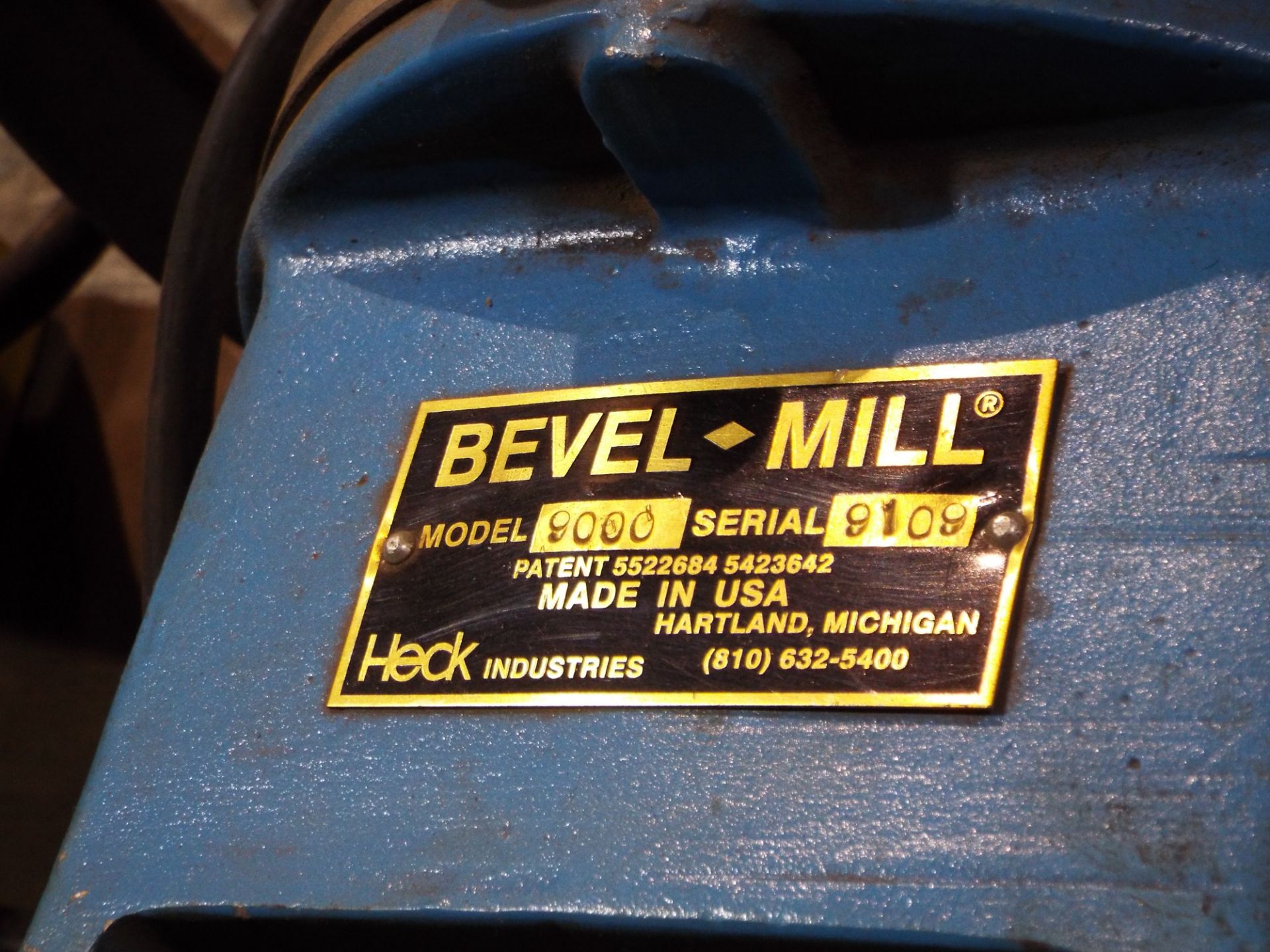 BEVEL-MILL MODEL 9000 PORTABLE BEVELLING MACHINE, S/N: 9109 - Image 3 of 3