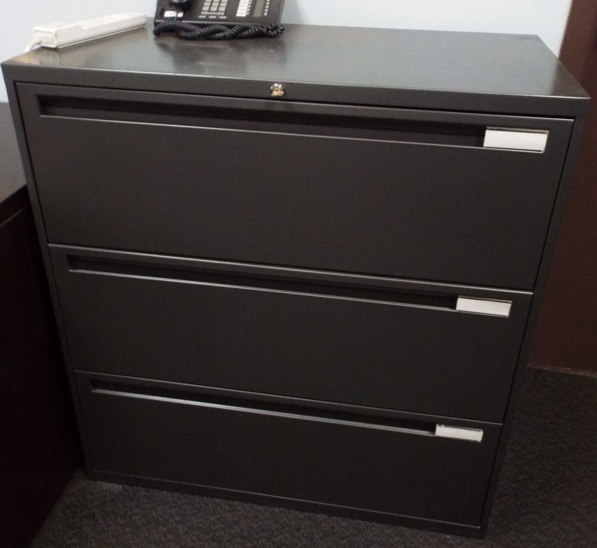 LOT/ (4) 3 DRAWER LATERAL FILE CABINETS - Image 3 of 3