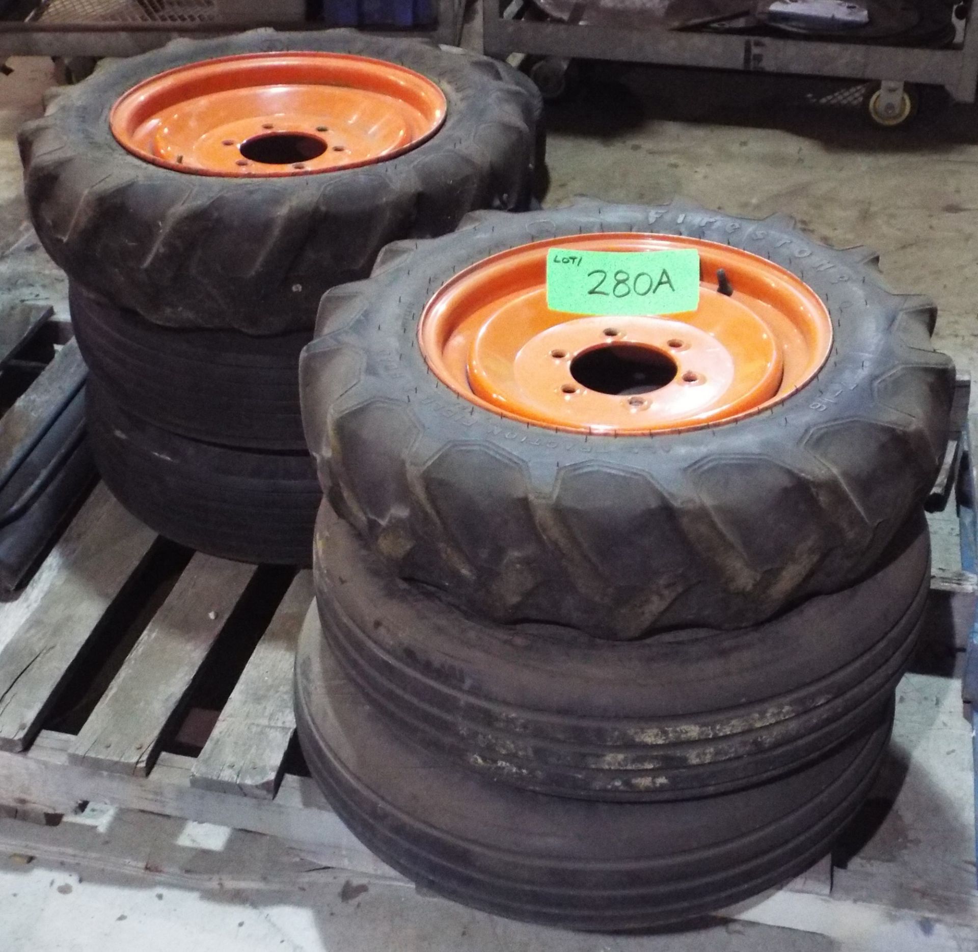 LOT/ KUBOTA SPARE TIRES WITH HUBS