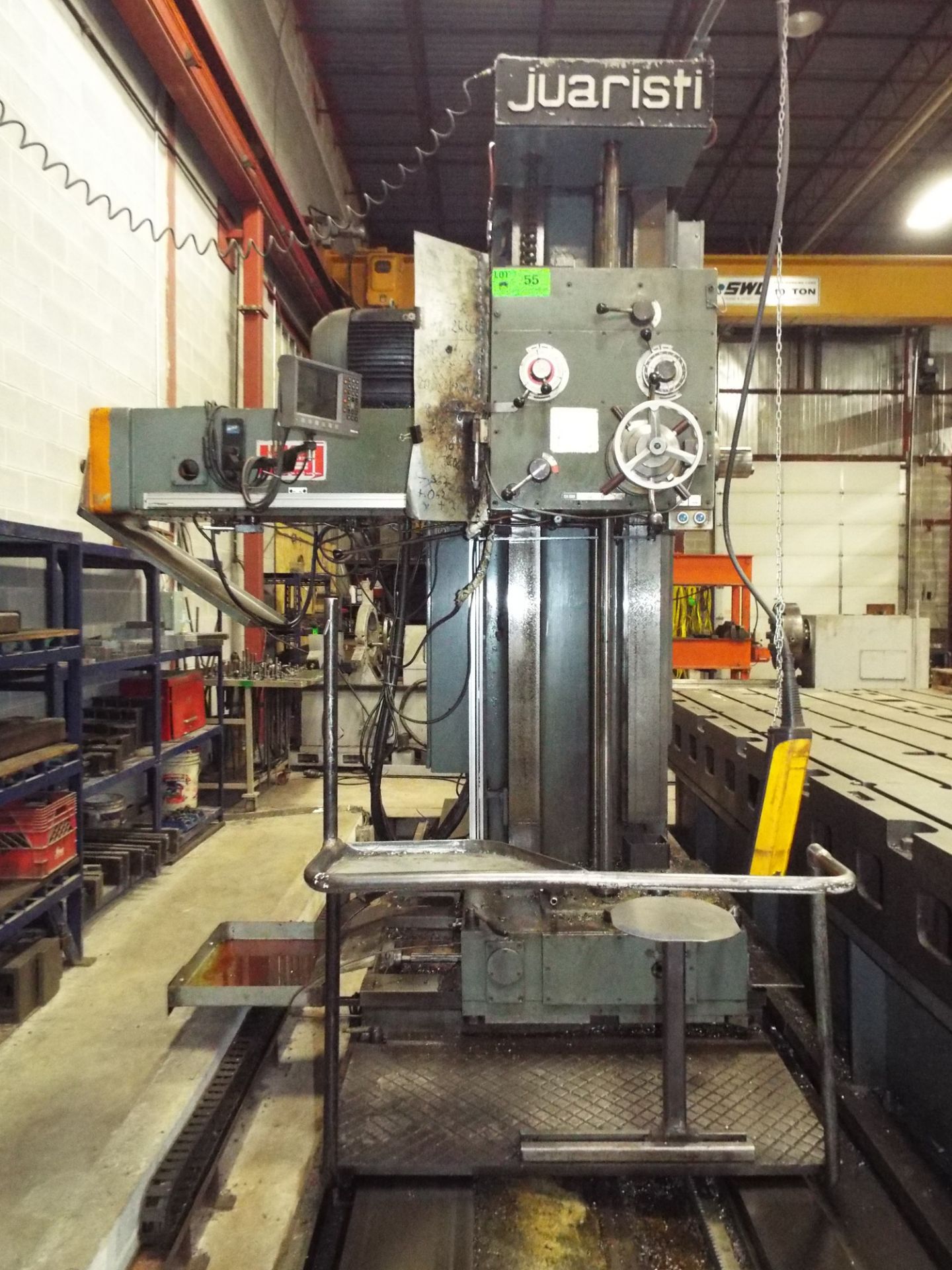 JUARISTI MDR-110 CM 4.25" FLOOR-TYPE HORIZONTAL BORING MILL WITH 4.25" SPINDLE, TRAVELS APPROX. 160" - Image 3 of 5