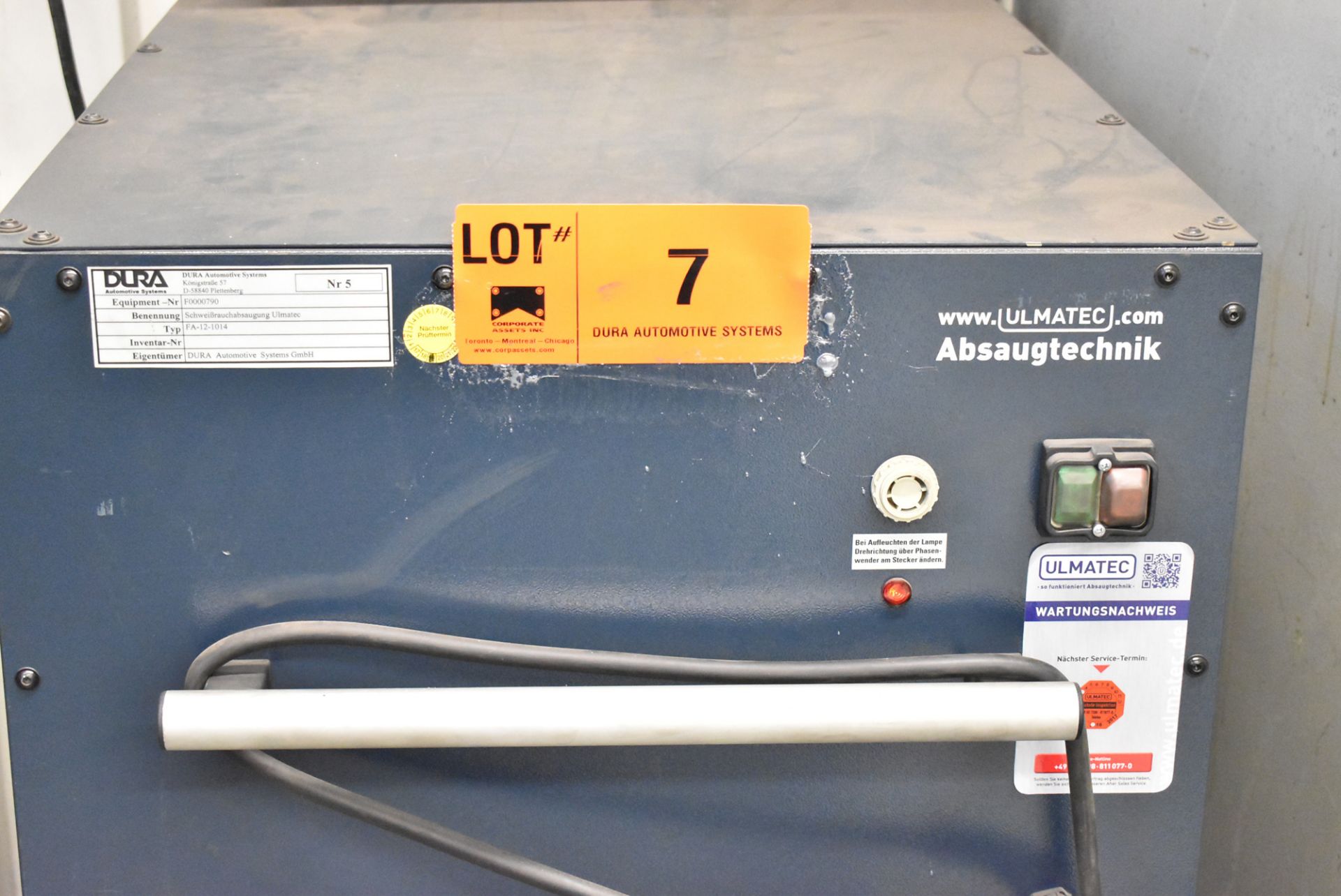 ULMATEC (2012) IRF 8-1-2 1.1KW WELDING FUME EXTRACTOR, S/N FA-12-1014 (BAU 9) [Removal Fee = € 27.50 - Image 2 of 4