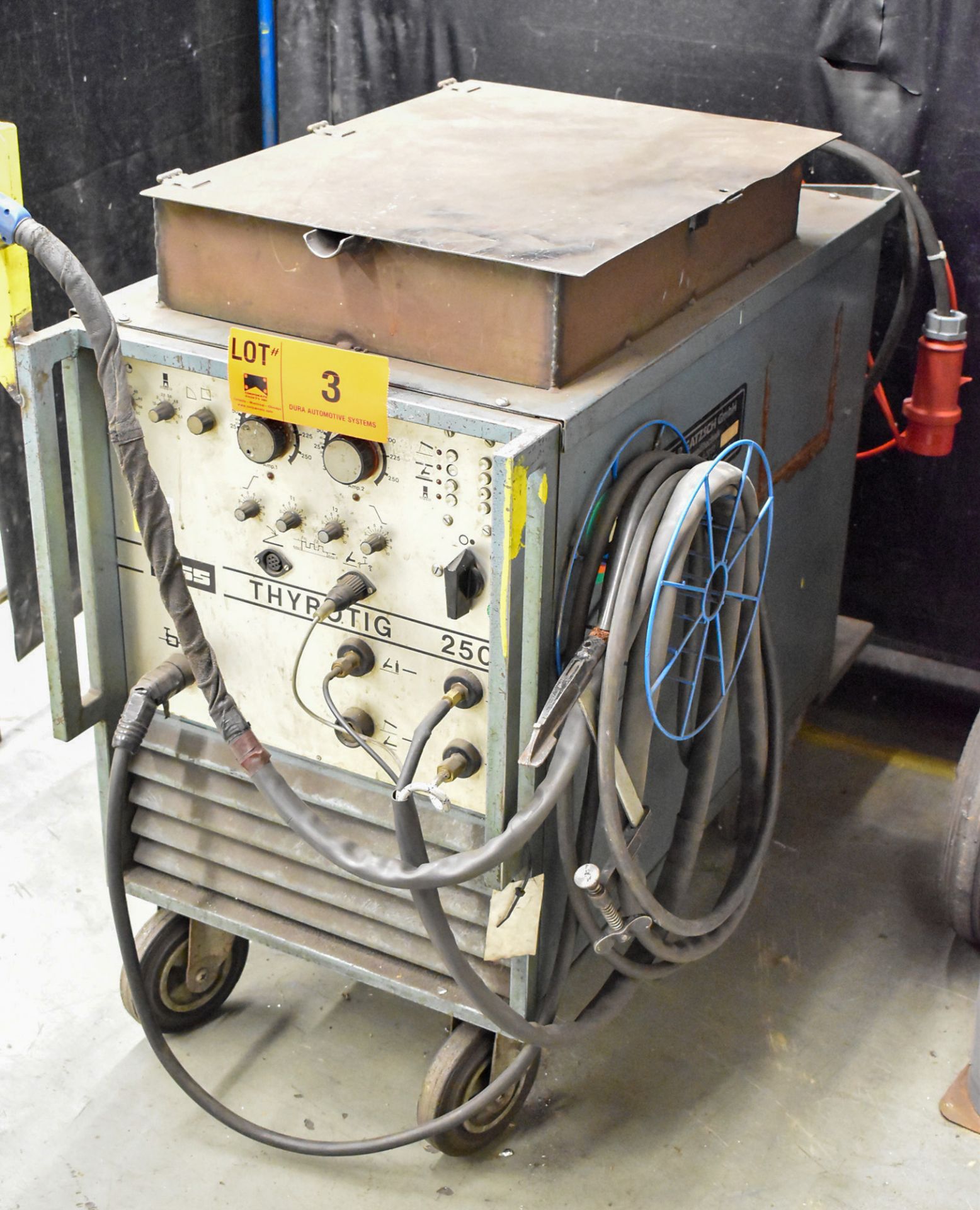 ESS THYROTIG 250 PORTABLE TIG WELDER WITH CABLES AND GUN, S/N 02830234 (NO TANK) (BAU 9) [Removal