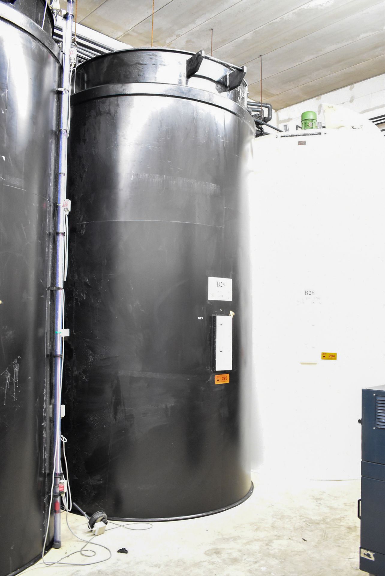 WEBER KUNSTSTOFFTECHINK (2012) LAGERTANK COMPOSITE HOLDING TANK WITH 1950 MM DIA X 4300 MM H, 12,