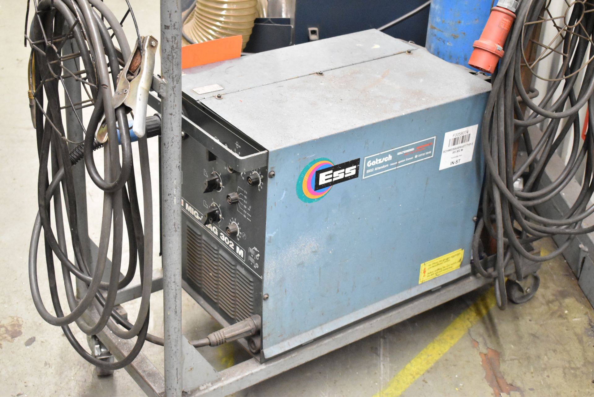 ESS MIG MAG 302 M PORTABLE MIG WELDER WITH CABLES AND GUN, S/N 58074 (NO TANK) (BAU 9) [Removal - Image 3 of 5