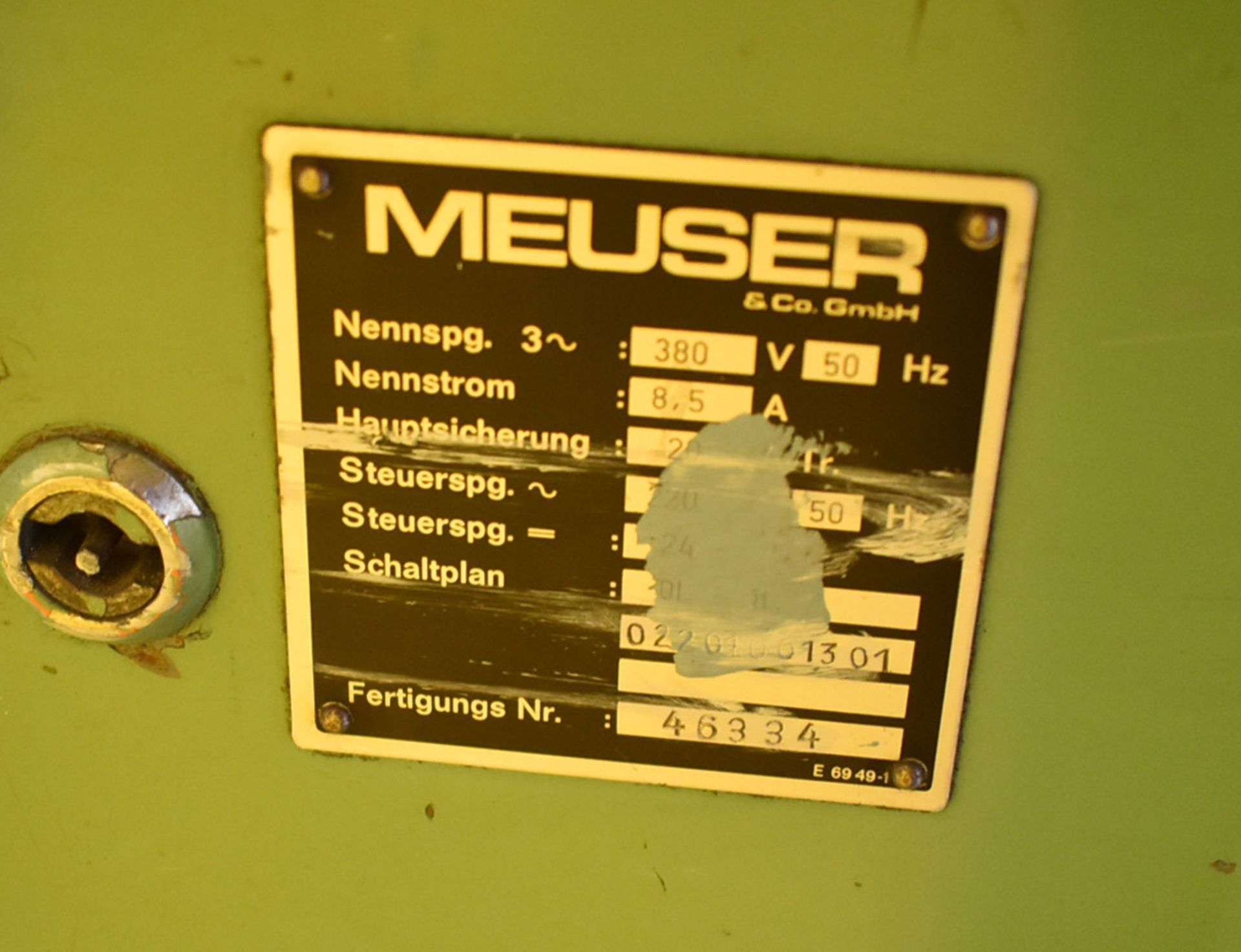 MEUSER MOL GAP BED ENGINE LATHE WITH 480 MM SWING, 1400 MM BETWEEN CENTERS, 40 MM SPINDLE BORE, - Image 10 of 13