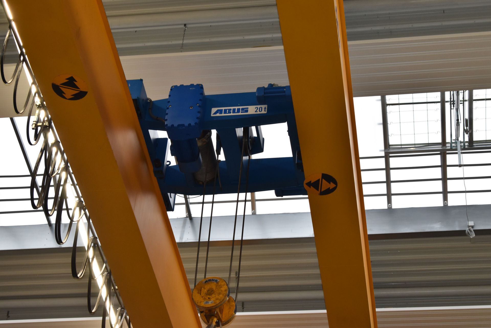 ABUS (2018) 20 TON CAPACITY DOUBLE GIRDER TOP RUNNING OVERHEAD CRANE WITH 24.75 M SPAN, 9.5 M HEIGHT - Image 10 of 10