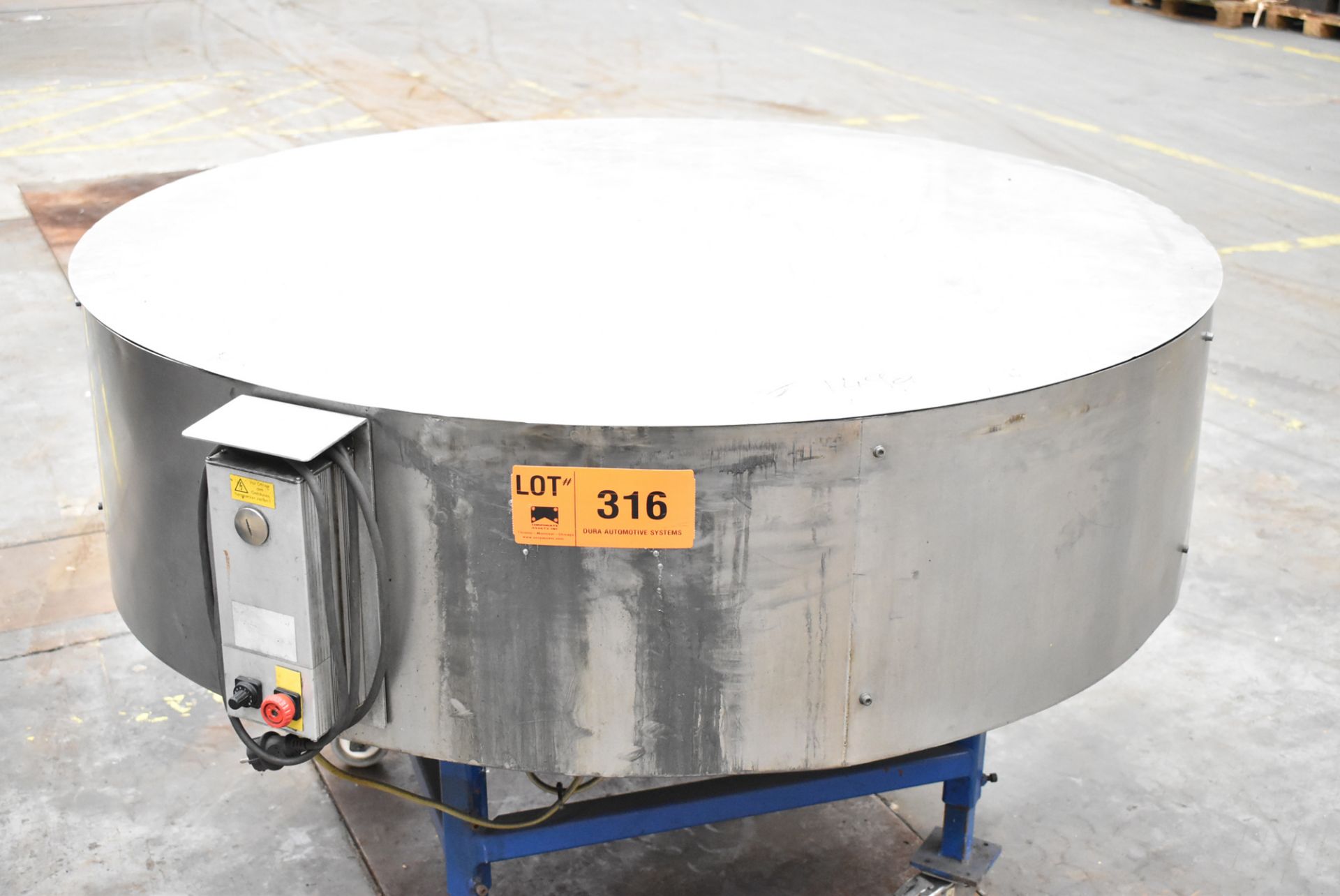 1490 MM DIAMETER STEEL ROTARY TABLE WITH VARIABLE SPEED CONTROL, S/N N/A (BAU 3) [Removal Fee = €