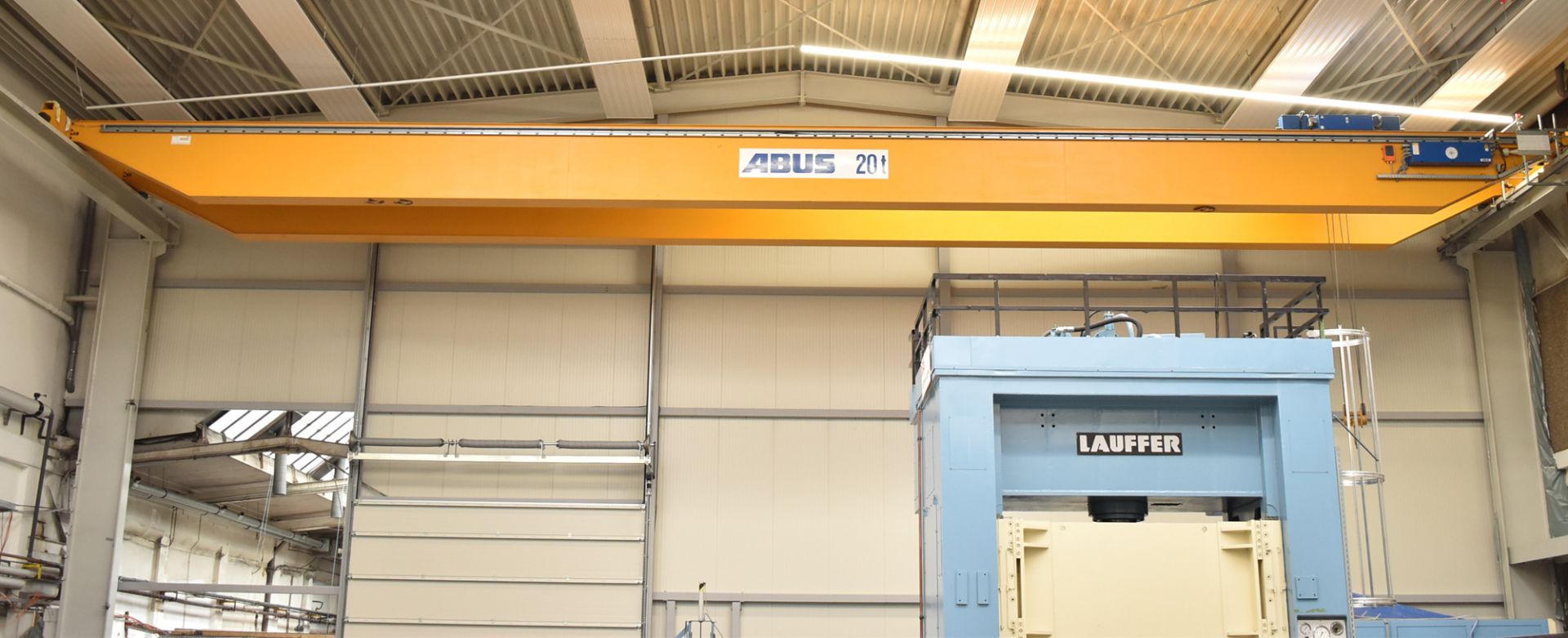 ABUS (2018) 20 TON CAPACITY DOUBLE GIRDER TOP RUNNING OVERHEAD CRANE WITH 24.75 M SPAN, 9.5 M HEIGHT