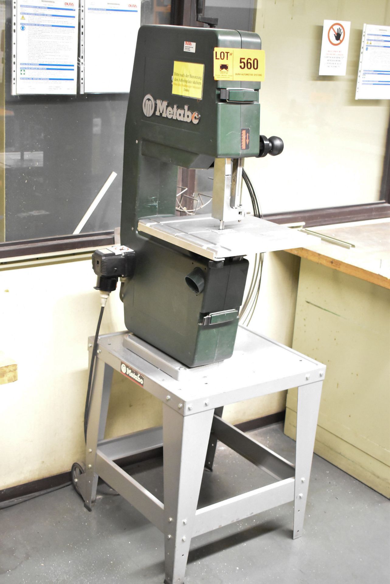 METABO BS 0633 BENCH TYPE VERTICAL BAND SAW, S/N N/A (BAU 57) [Removal Fee = € 27.50 + applicable