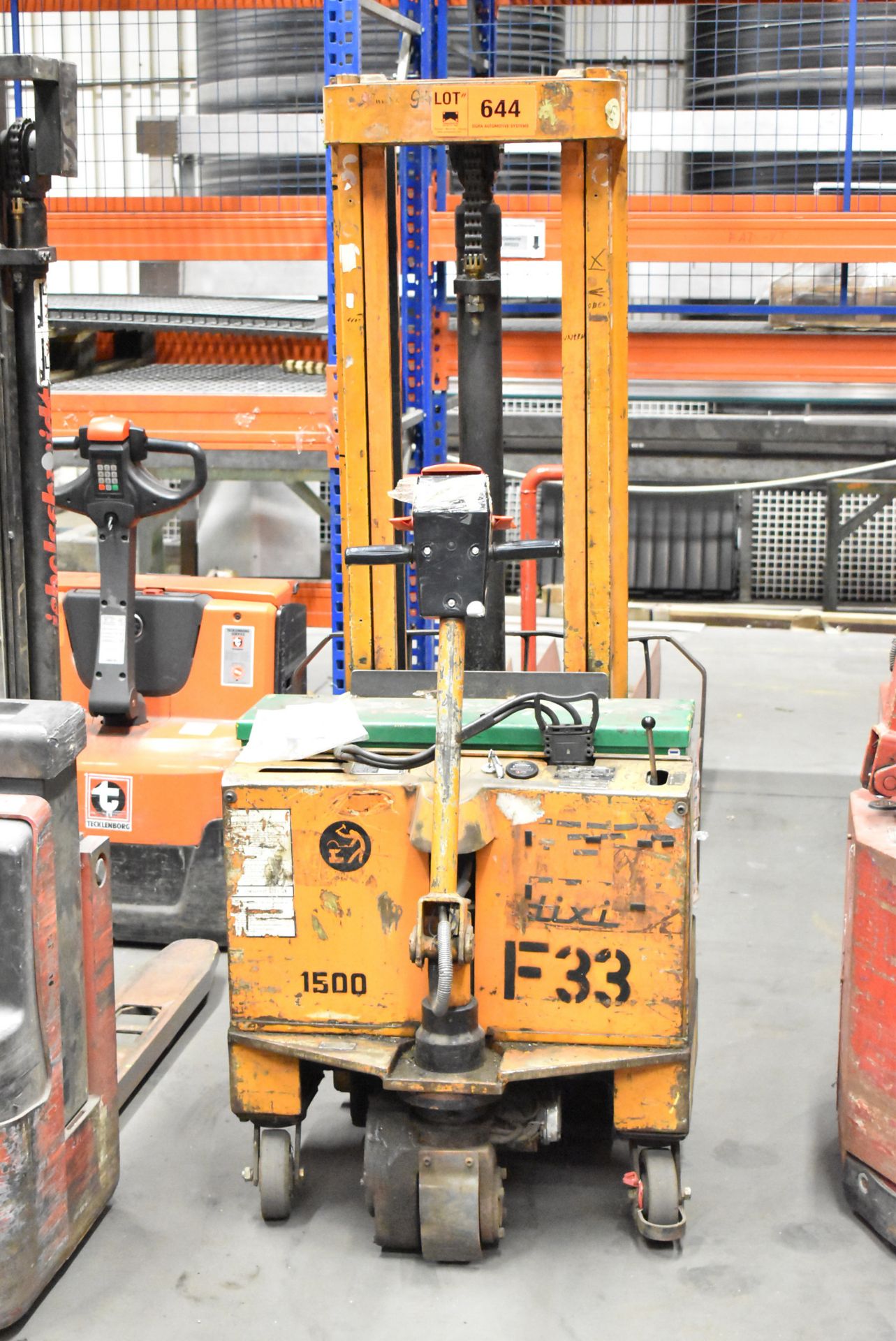 SICHELSCHMIDT WALK BEHIND TYPE FORKLIFT WITH 2-STAGE MAST, 24V BATTERY, S/N N/A (BAU 47) [Removal